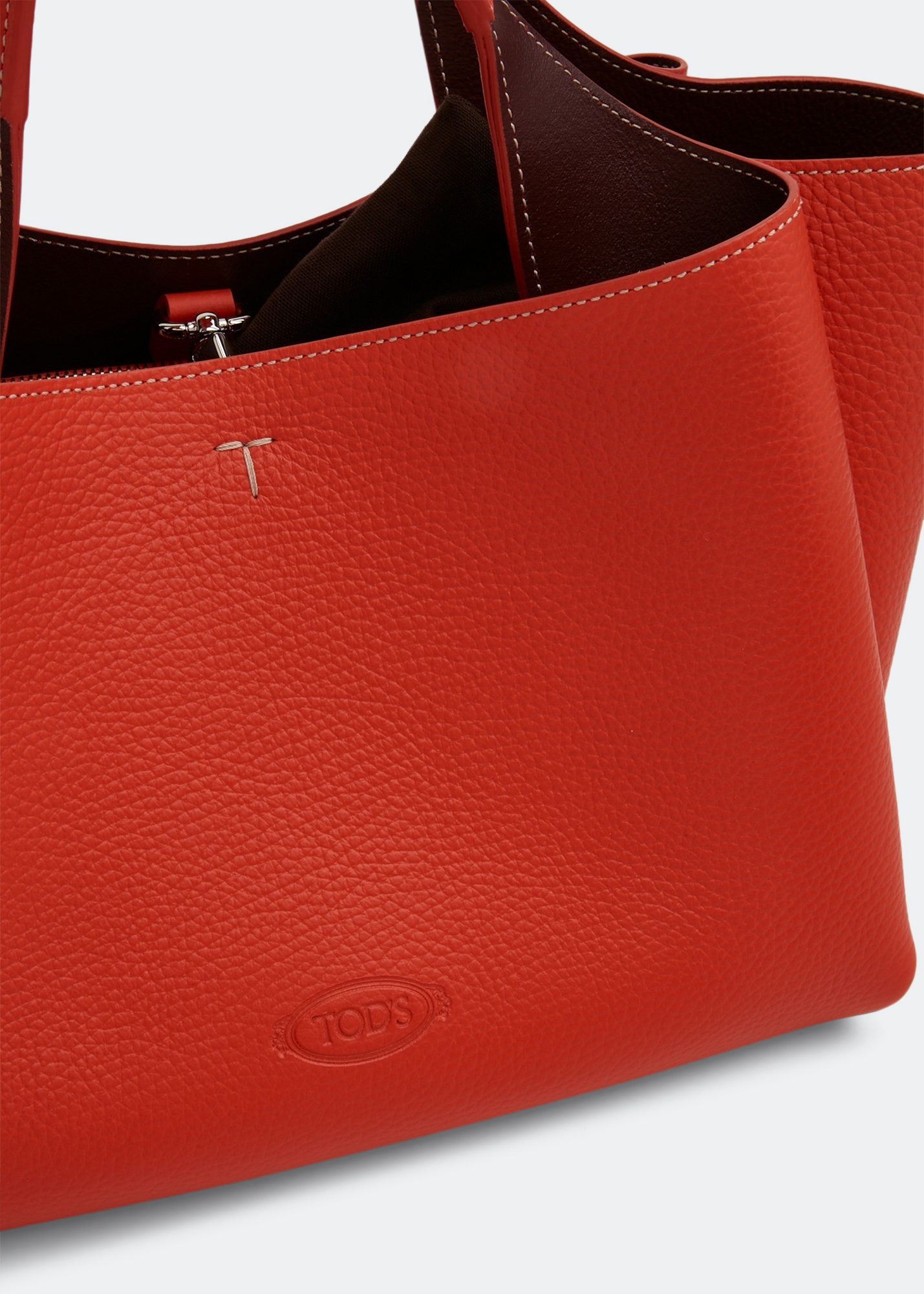 Mini leather bag, Red