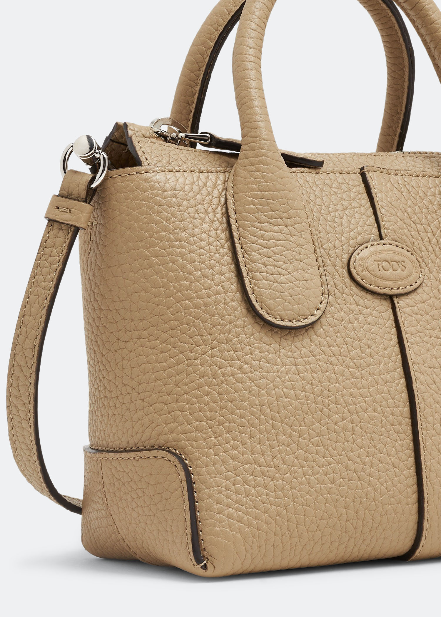 Di mini leather bag, Beige