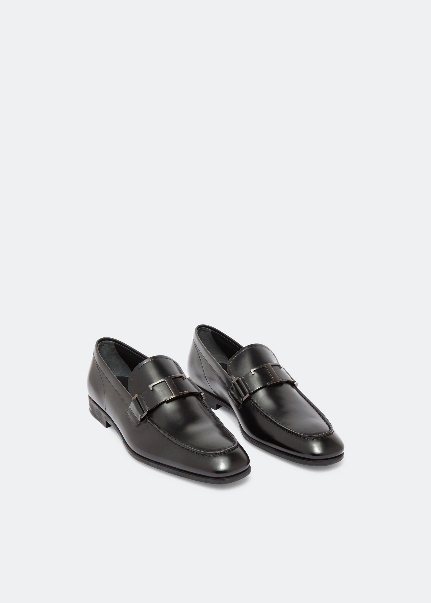Leather loafers, Black