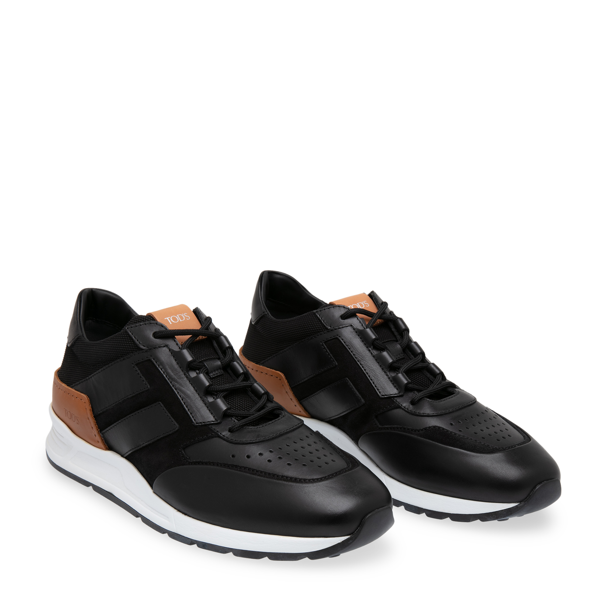 Leather sneakers, Black