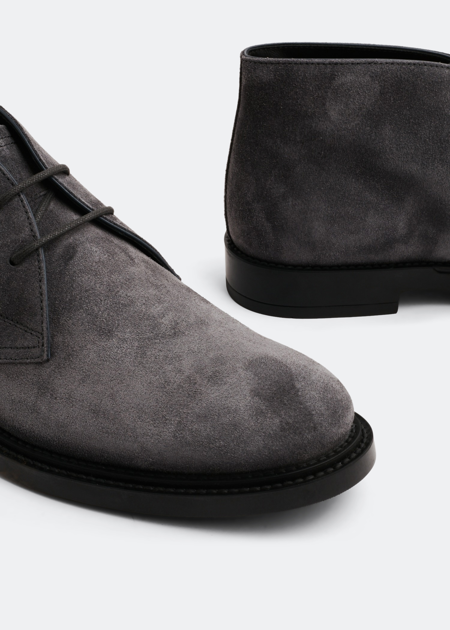 Suede desert boots, Grey