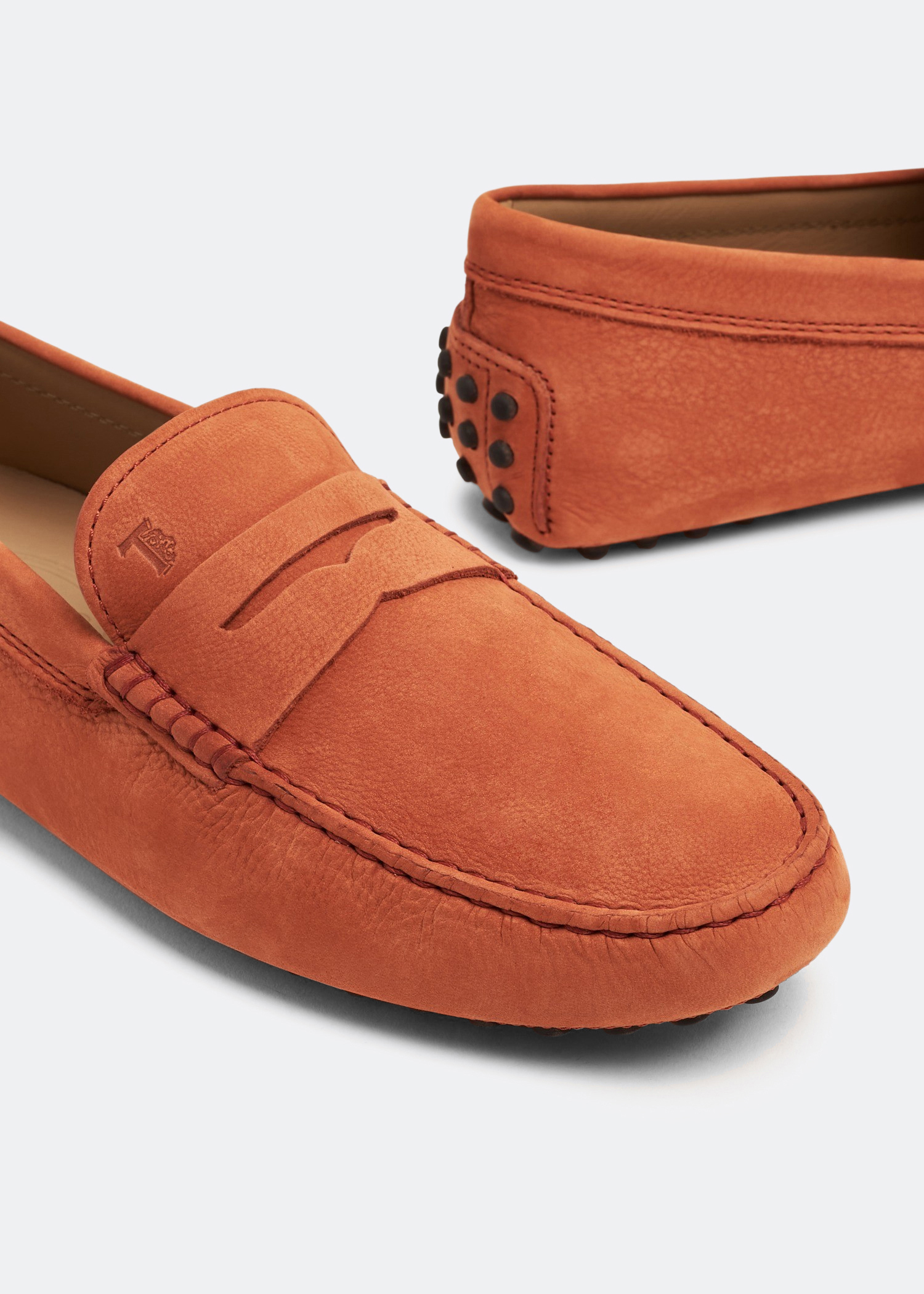 Gommino driving loafers, Orange