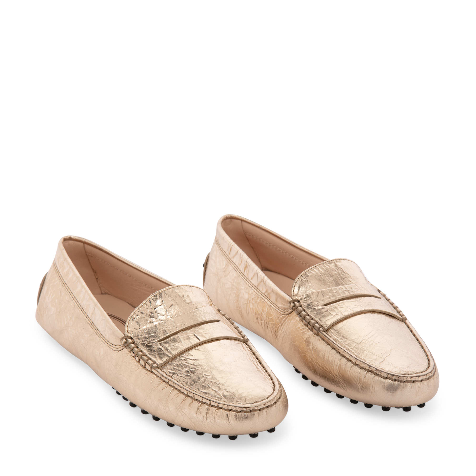 Gommino driving loafers, Gold