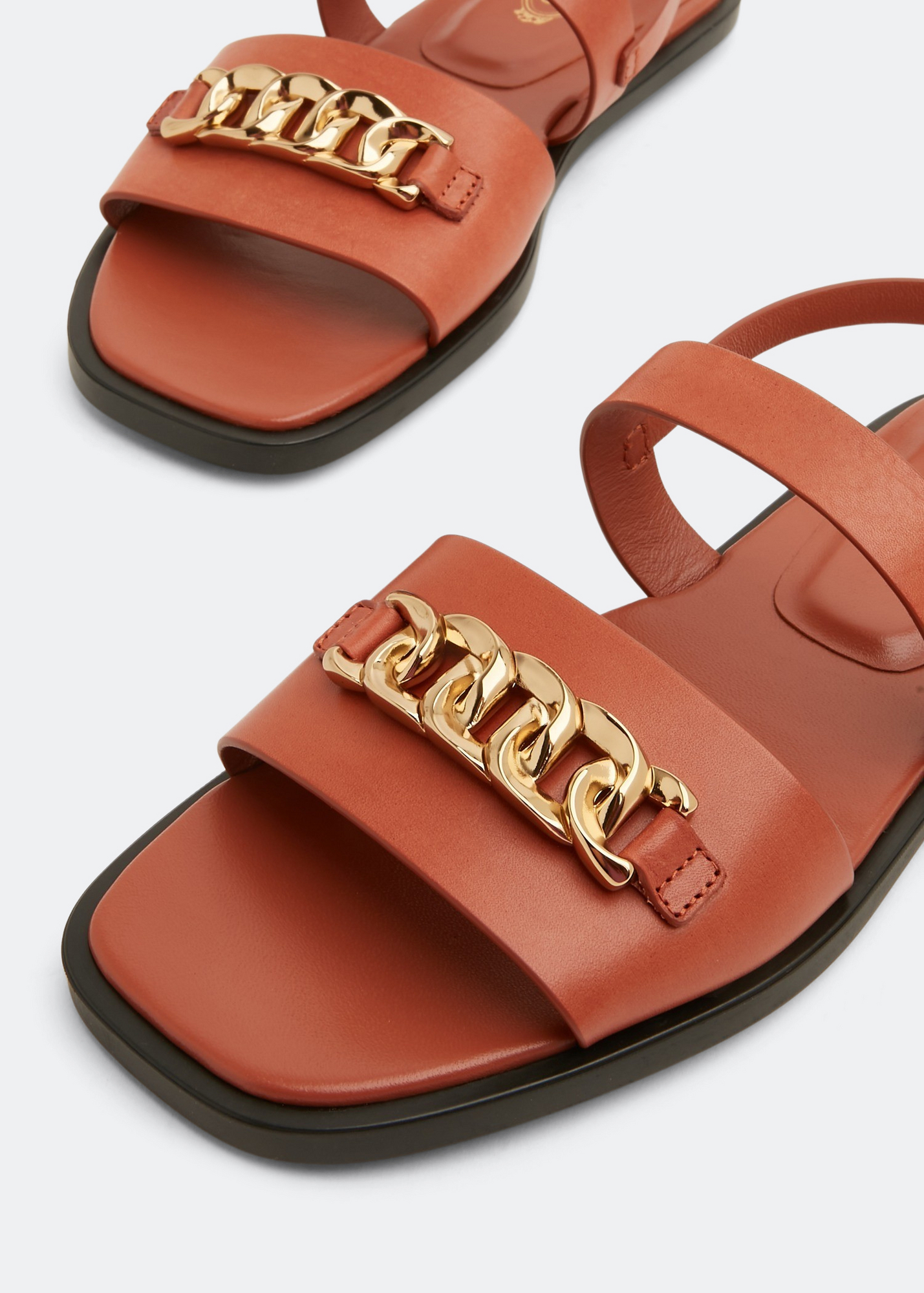 Leather sandals, Brown