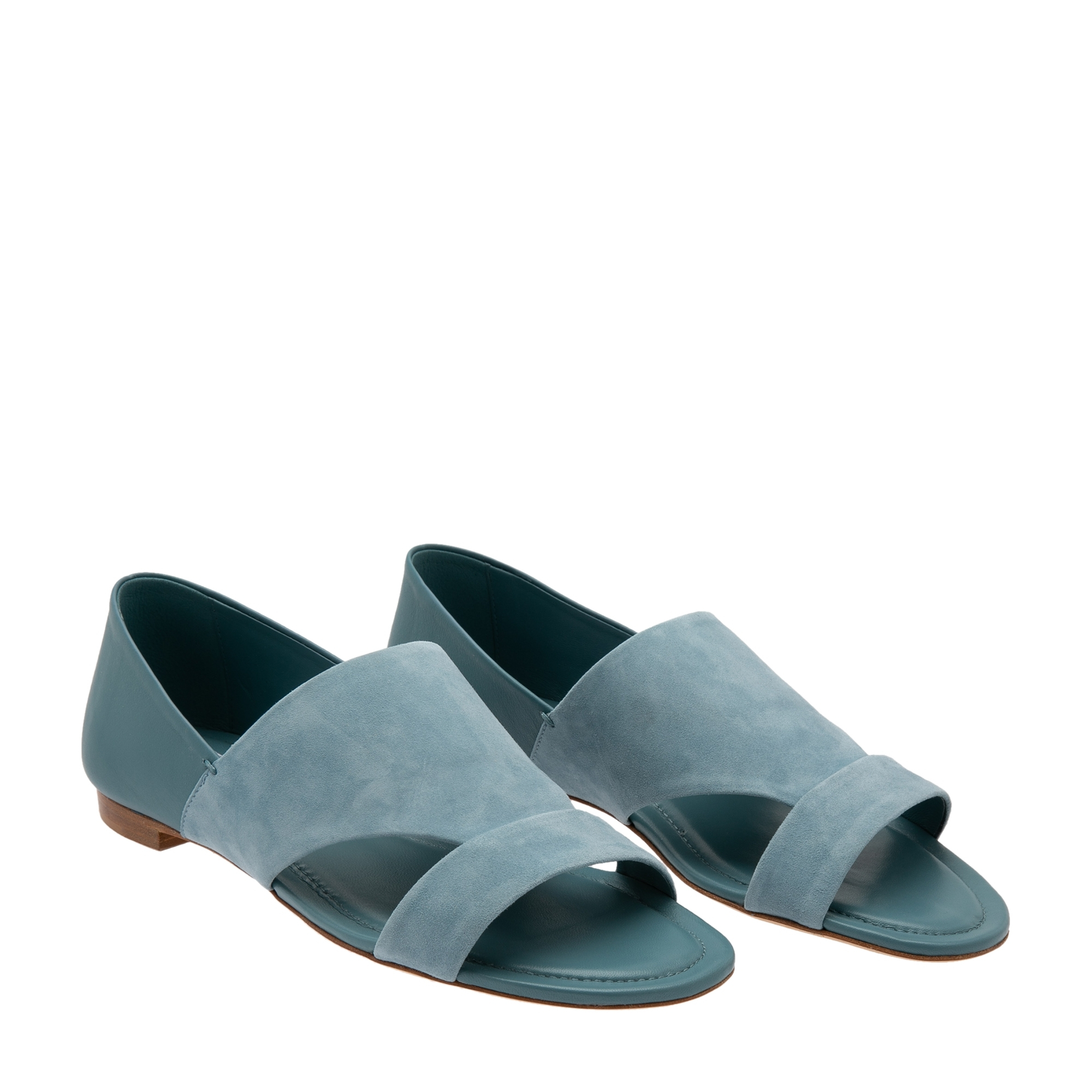 Suede sandals, Blue