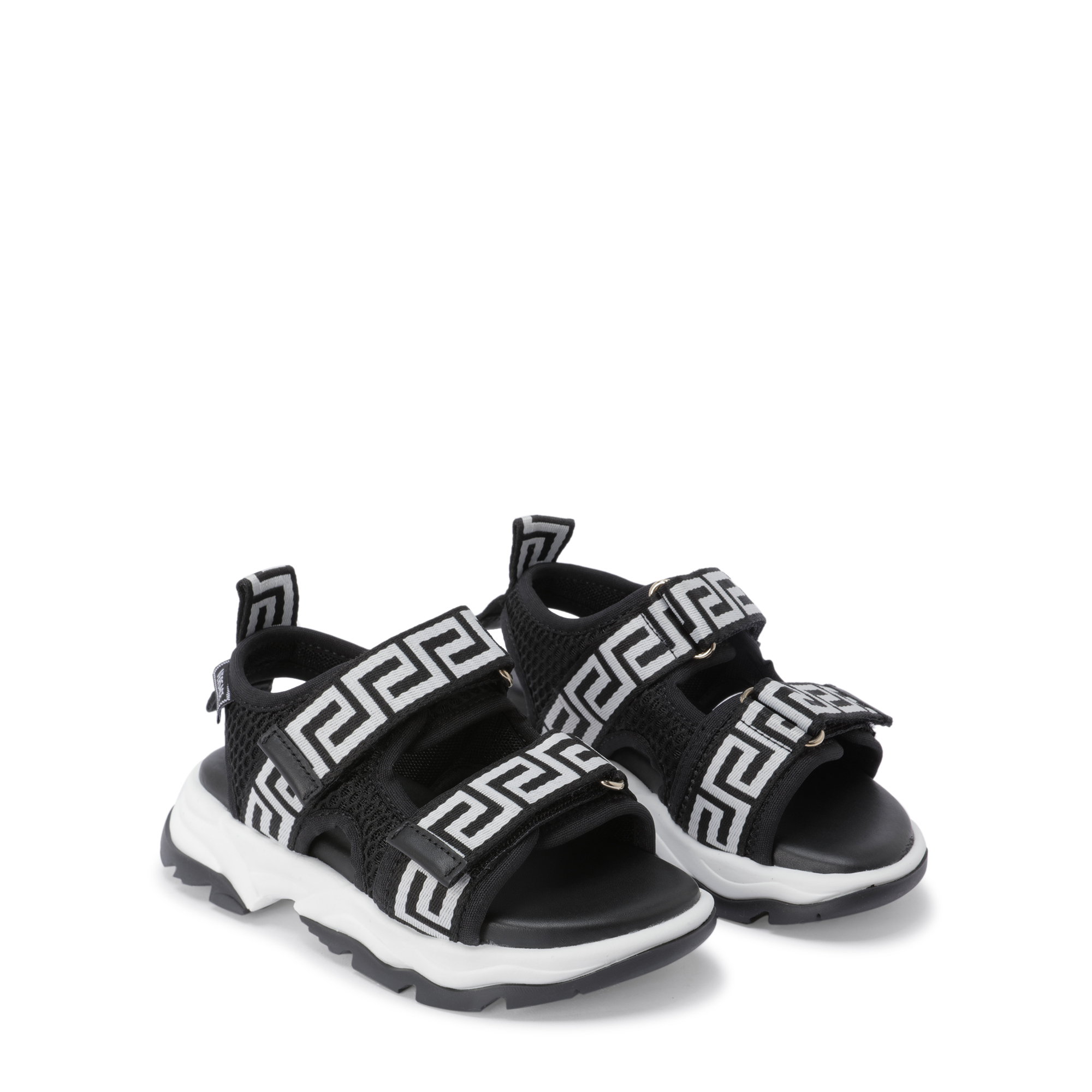 Logo chunky sandals, Black