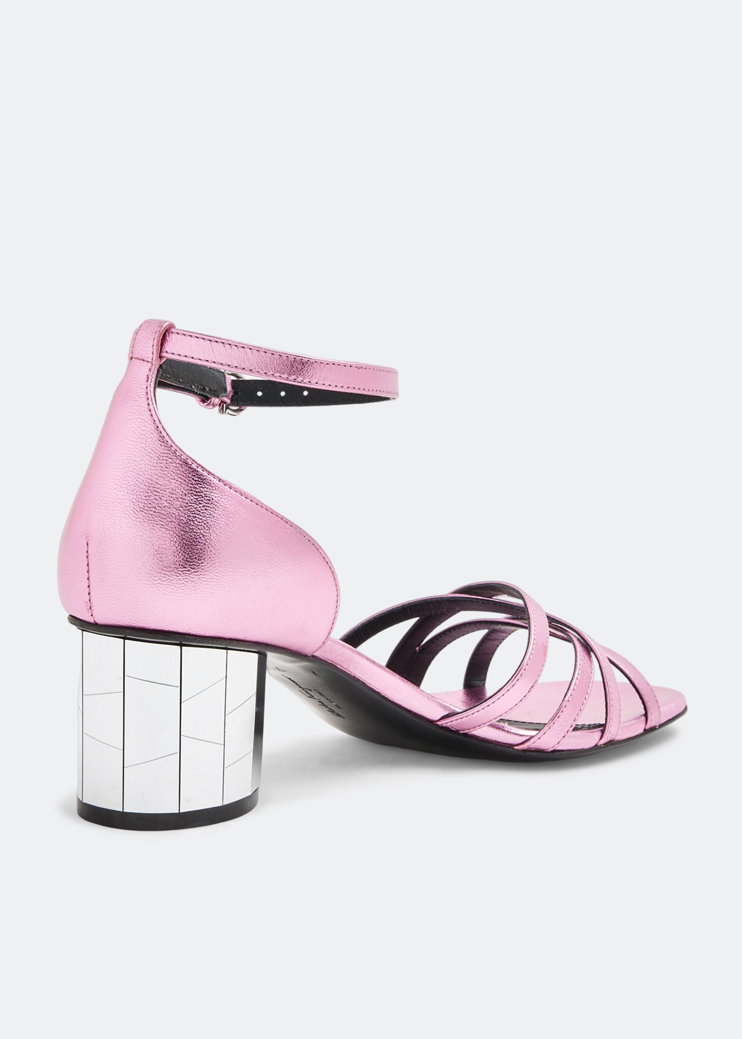 

Strappy leather sandals, Pink