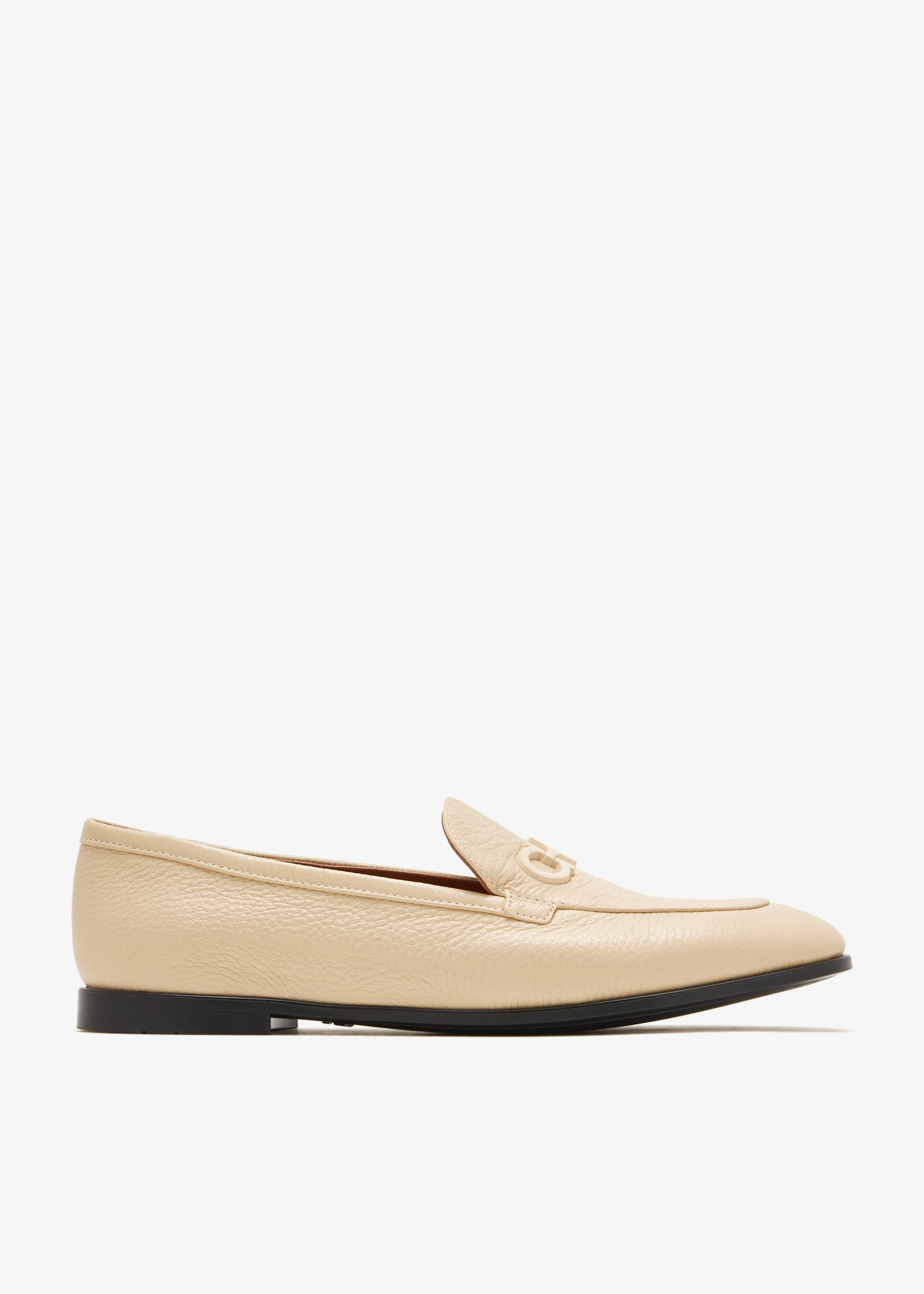 

Gancini loafers, Cream