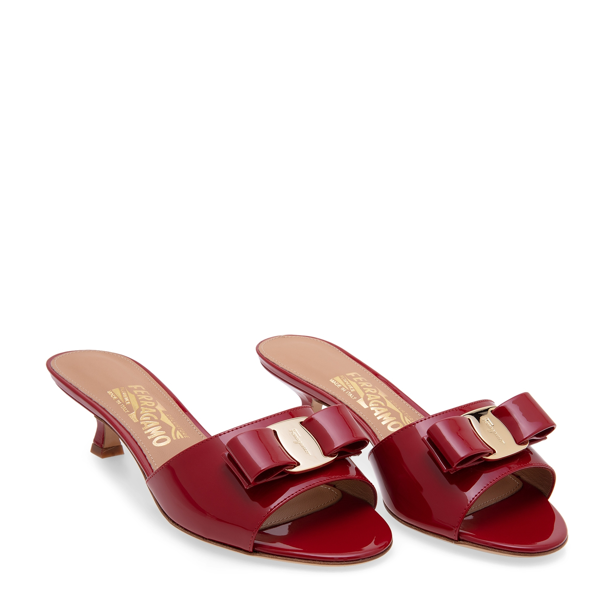 

Vara bow slide sandals, Red