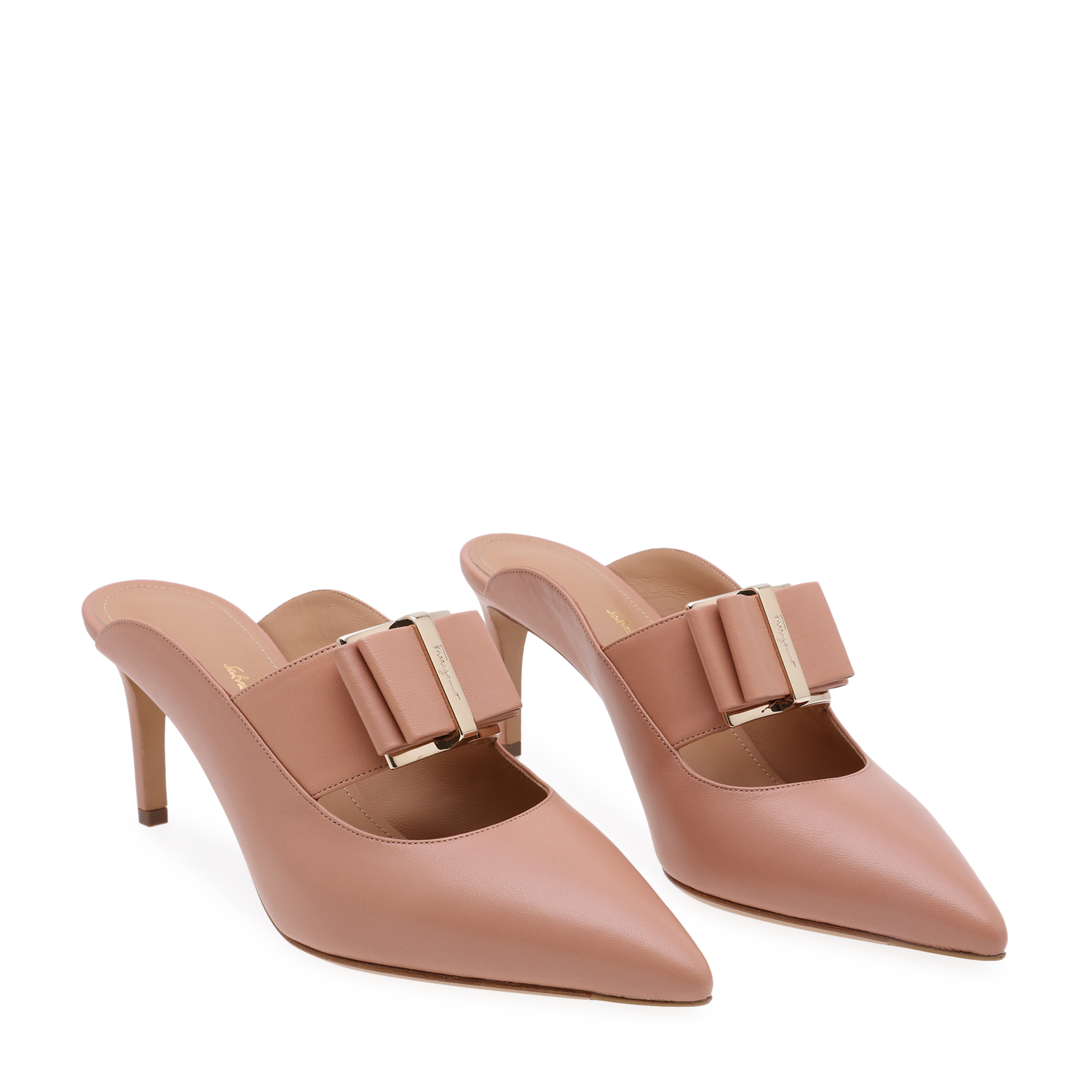 

Double Bow mules, Pink