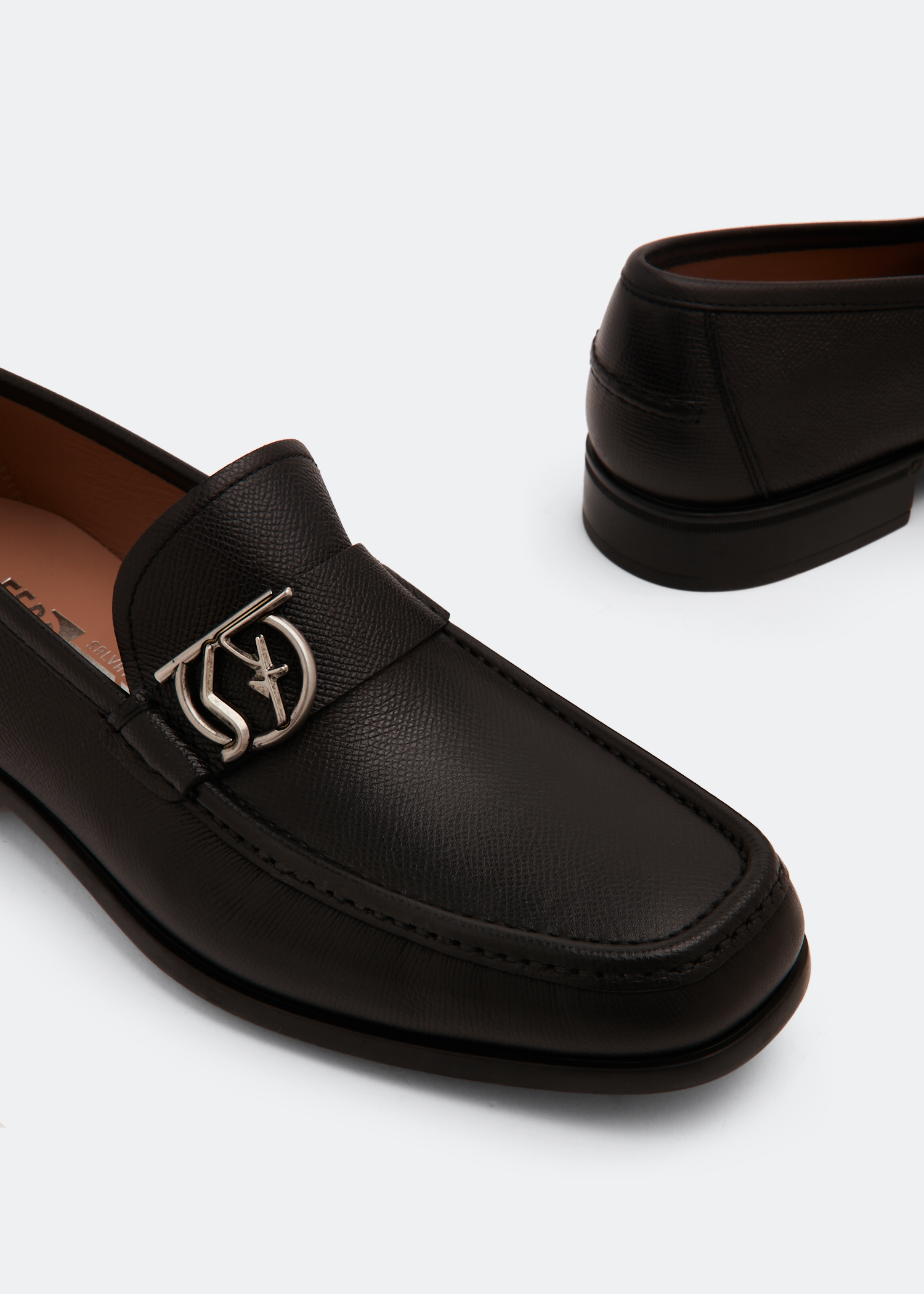 

Gancini moccasins, Black