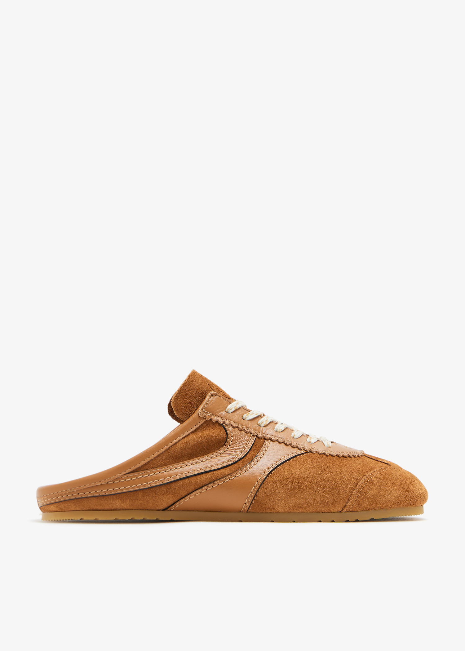 

Suede sneaker mules, Brown