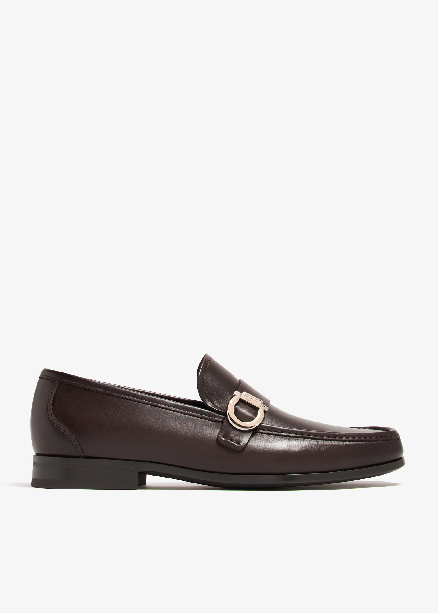 

Gancini ornament loafers, Brown