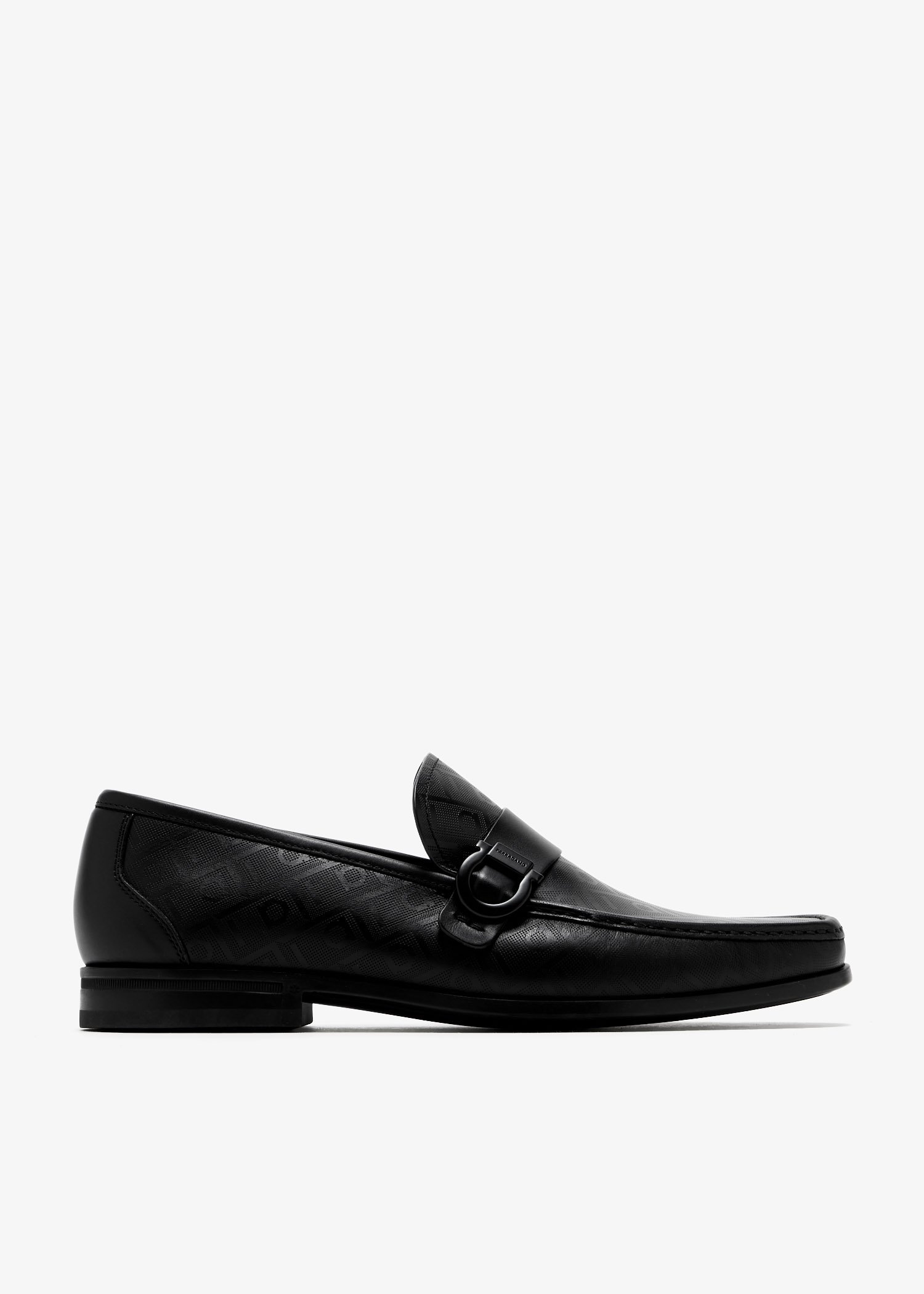 

Gancini ornament loafers, Black