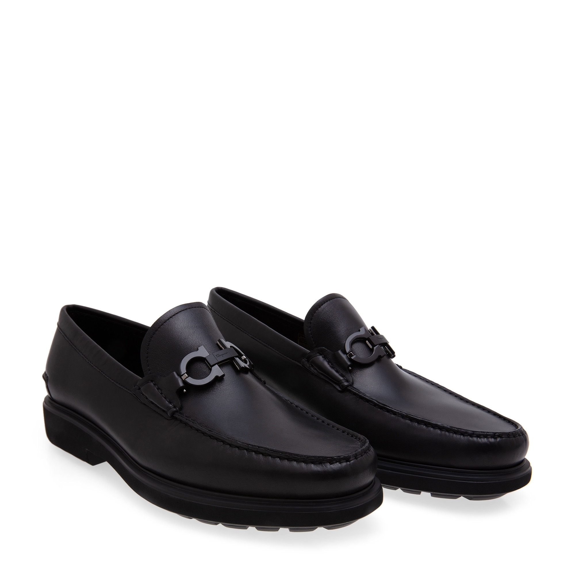 

Gancini bit loafers, Black