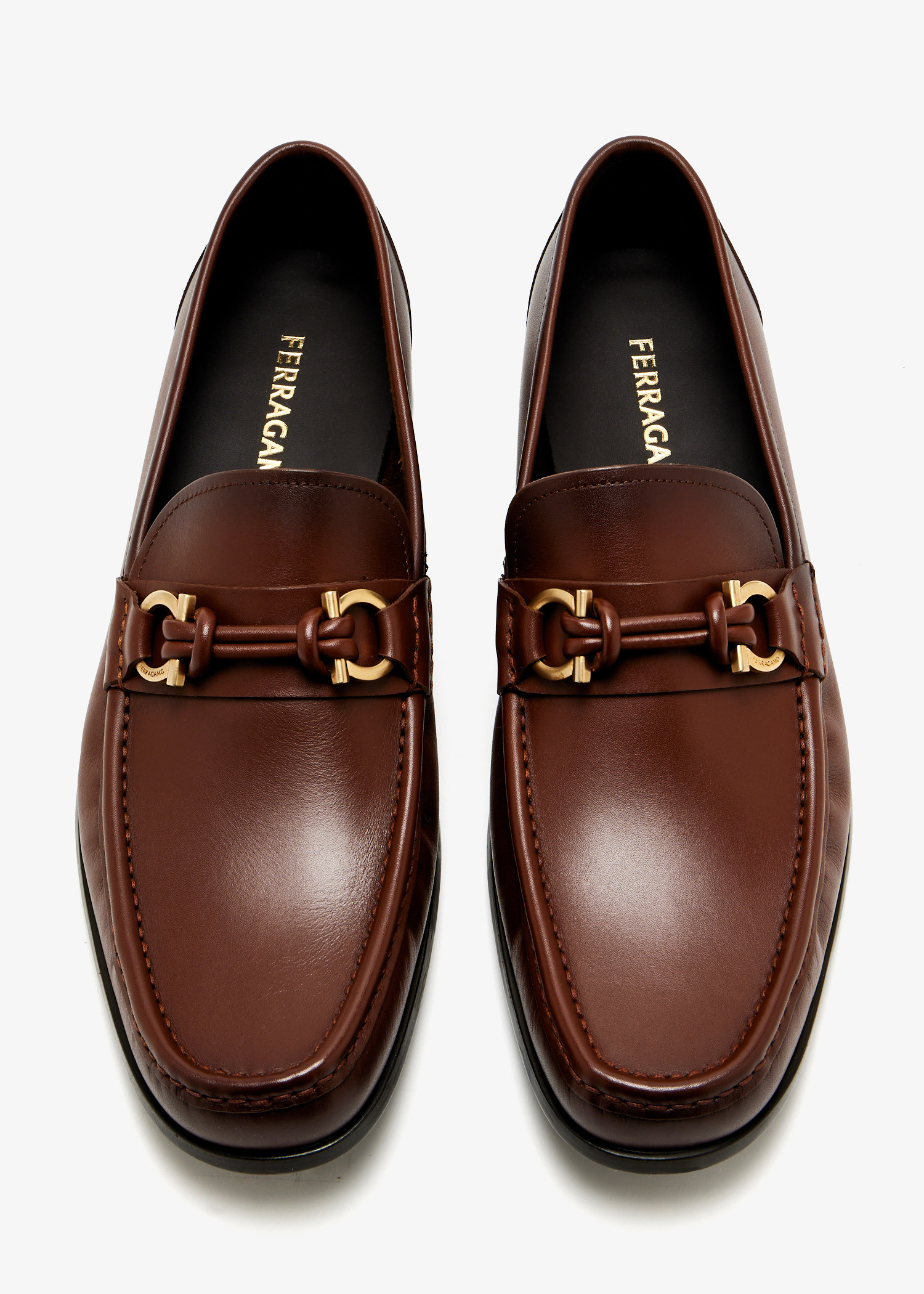 

Gancini loafers, Brown