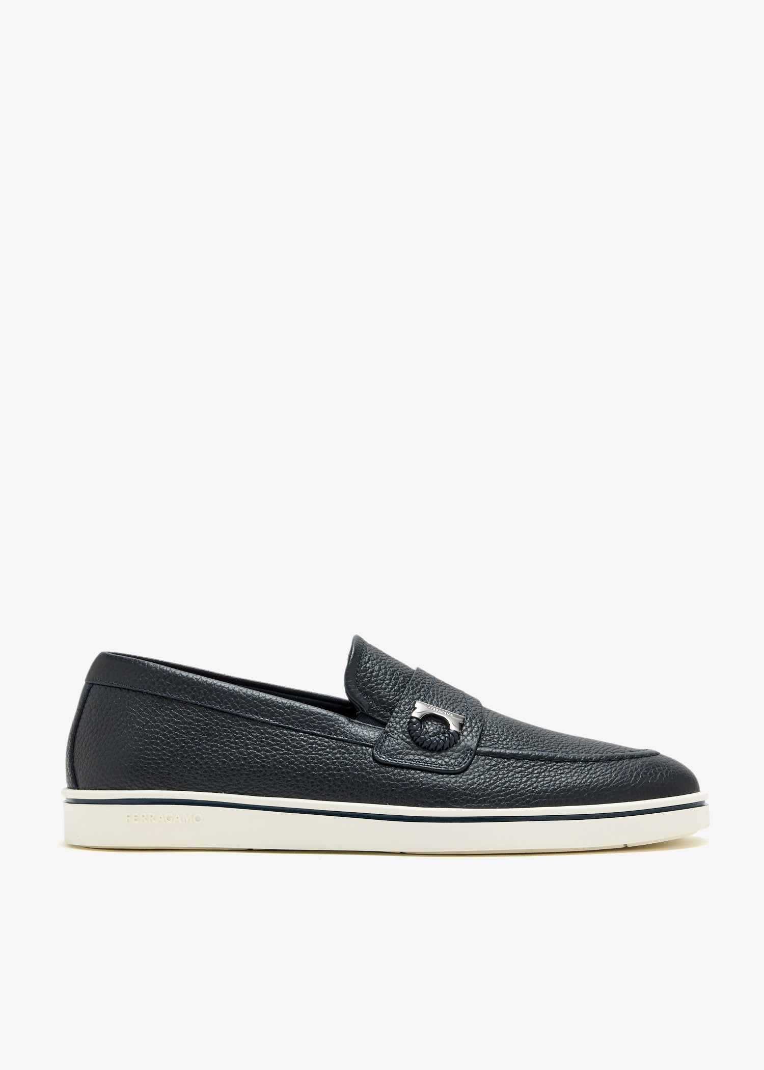 

Gancini boat shoe loafers, Navy