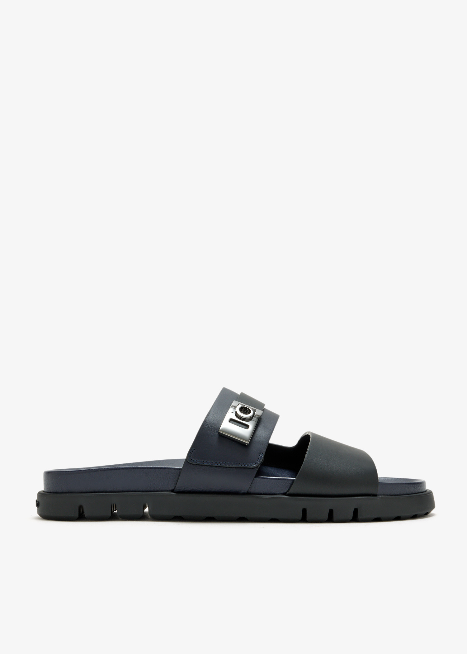 

Hug buckle sandals, Navy