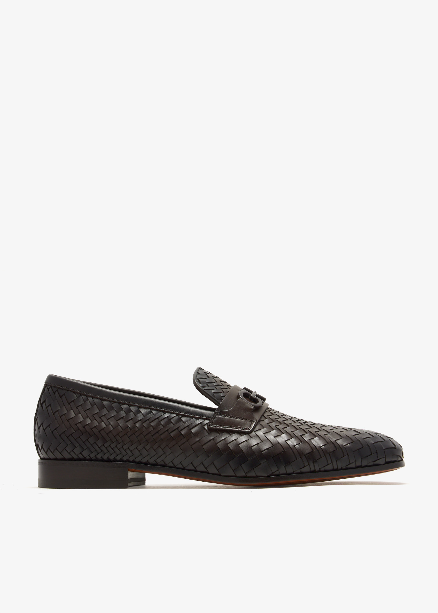

Gancini Braided loafers, Brown