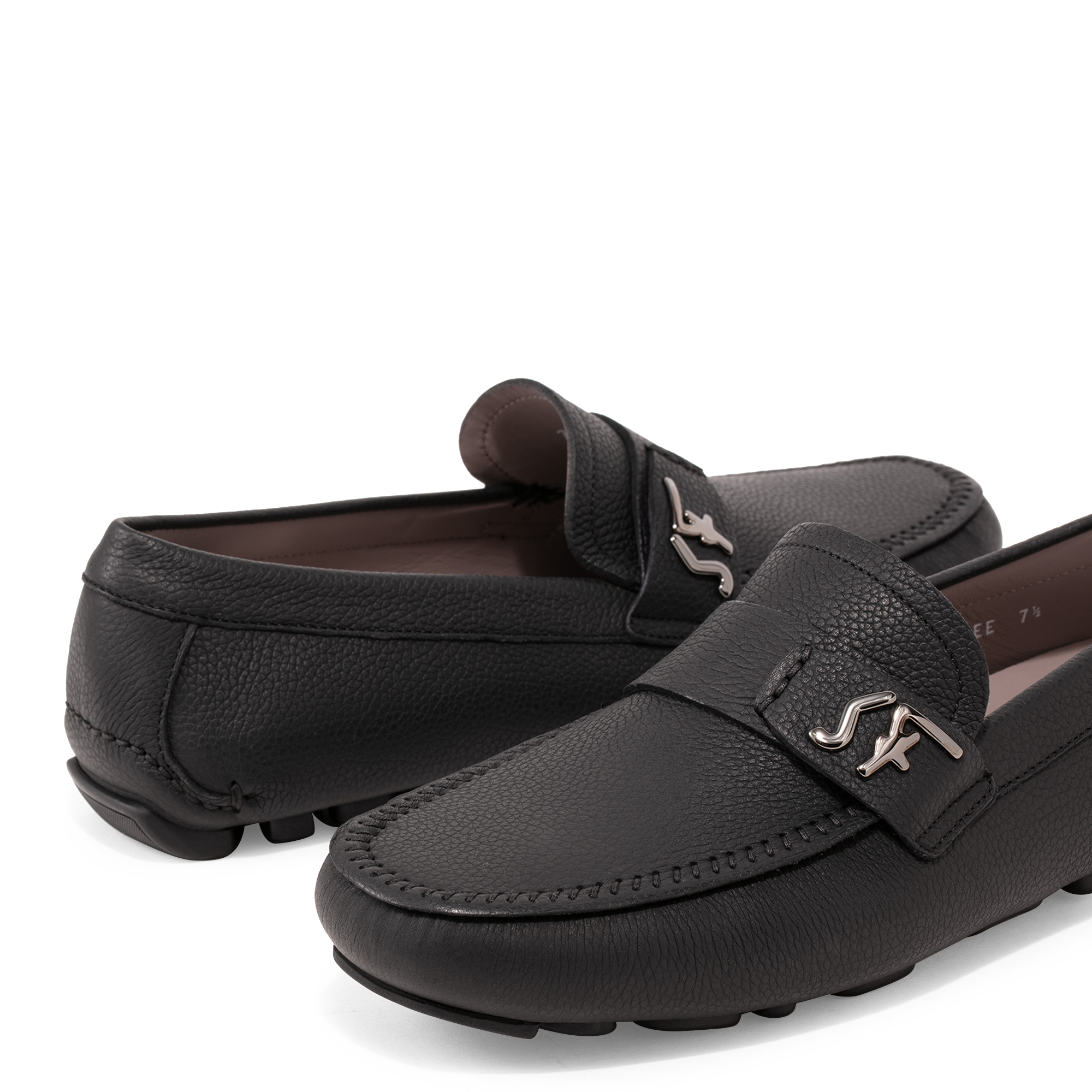 

Signature driving loafers, Black