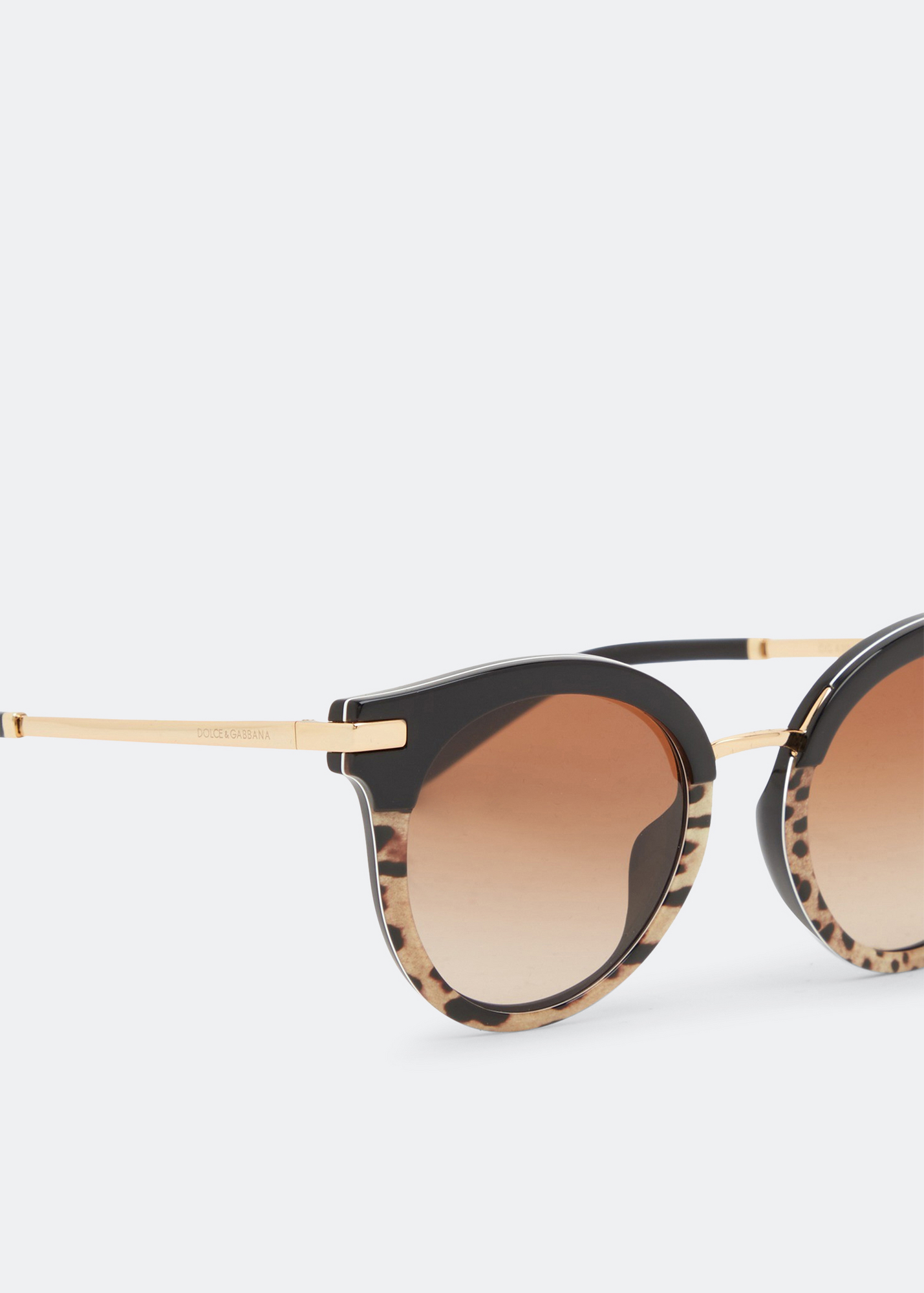 

Half print sunglasses, Brown