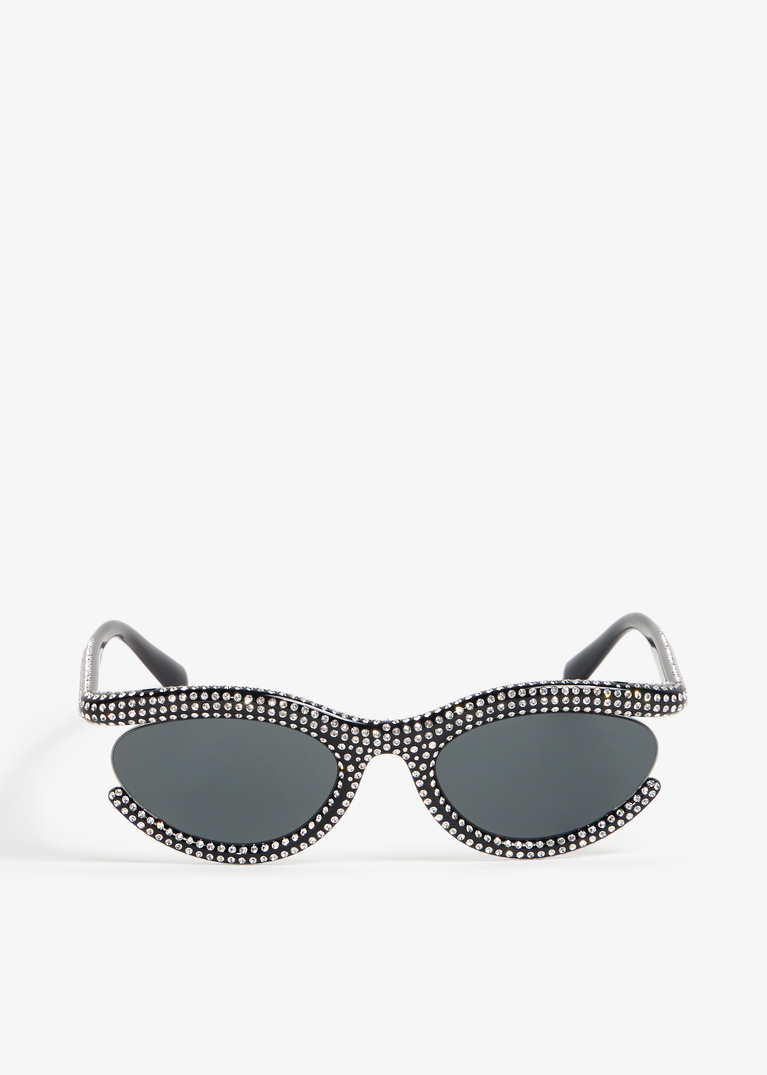 

Crystal frame sunglasses, Black