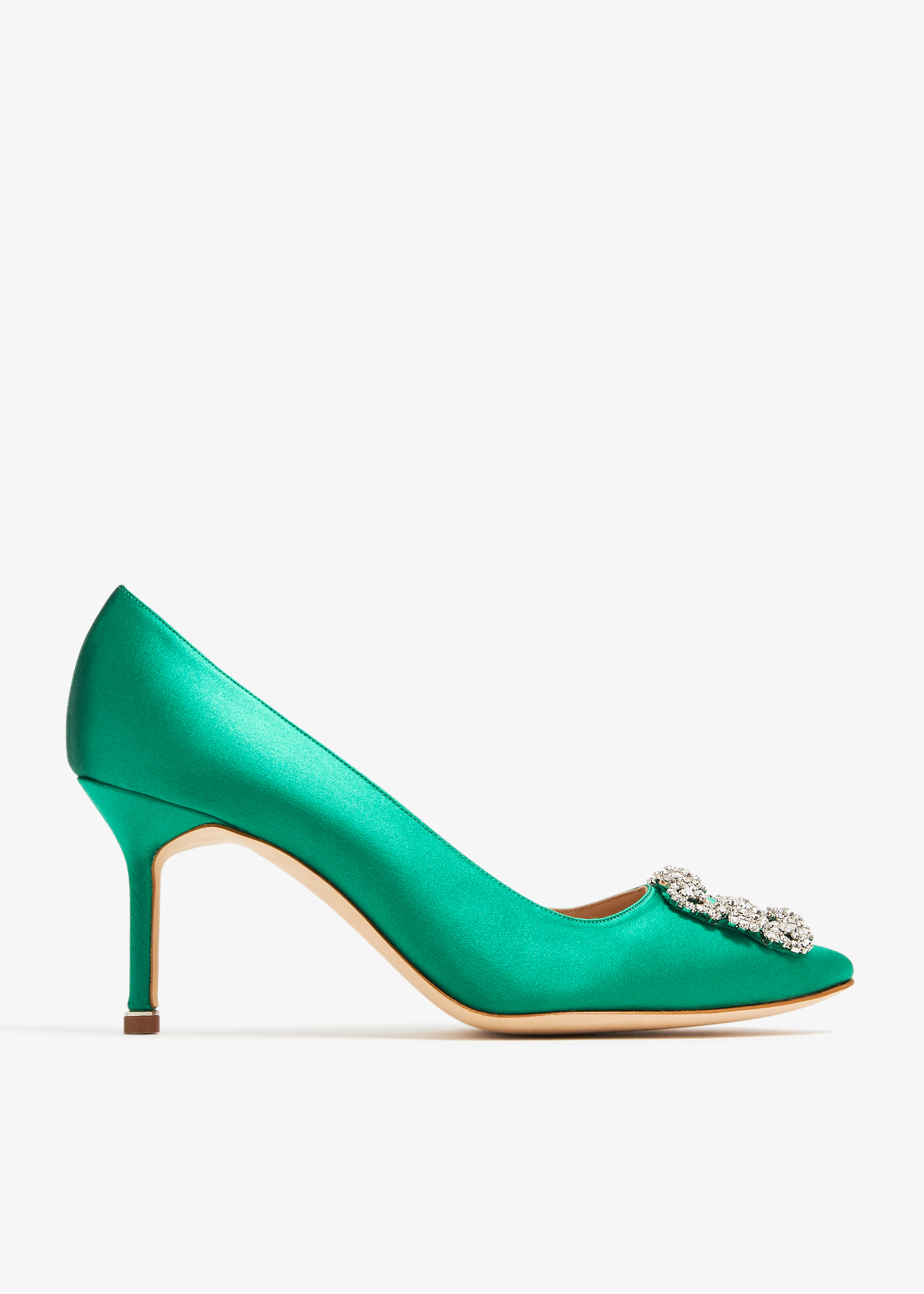 

Hangisi satin pumps, Green