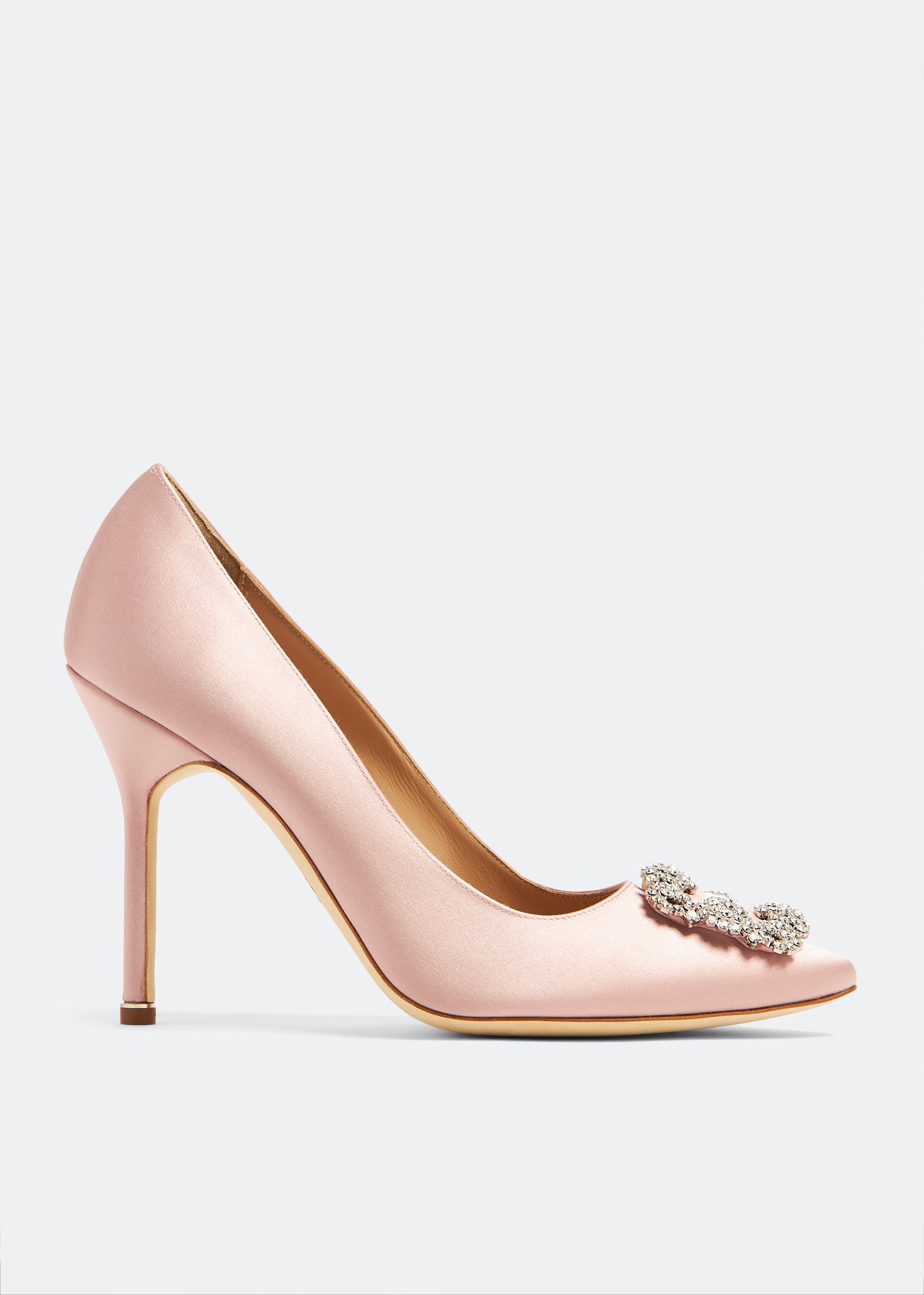 

Hangisi satin pumps, Pink