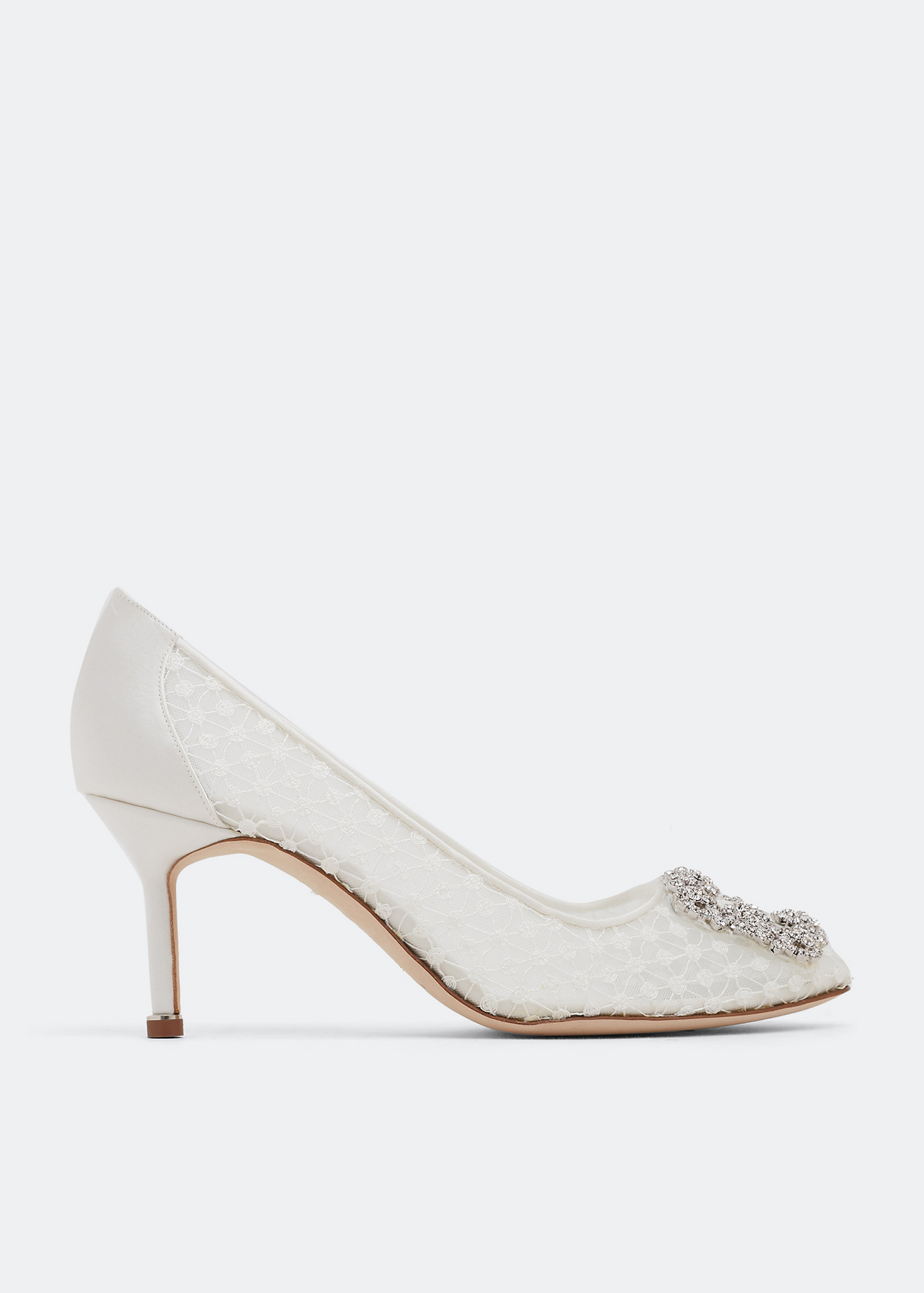 

Hangisi lace pumps, White