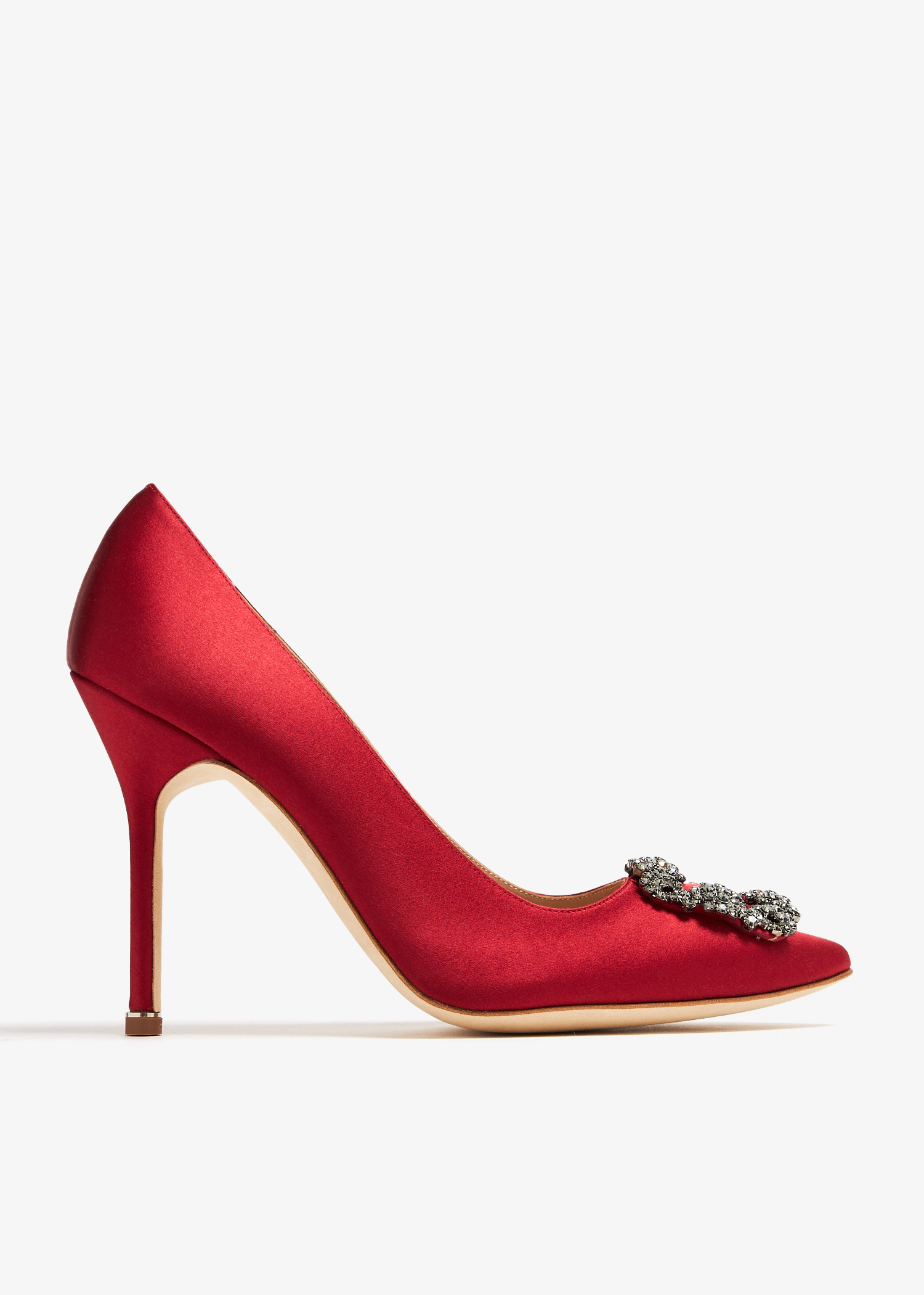 

Hangisi satin pumps, Red