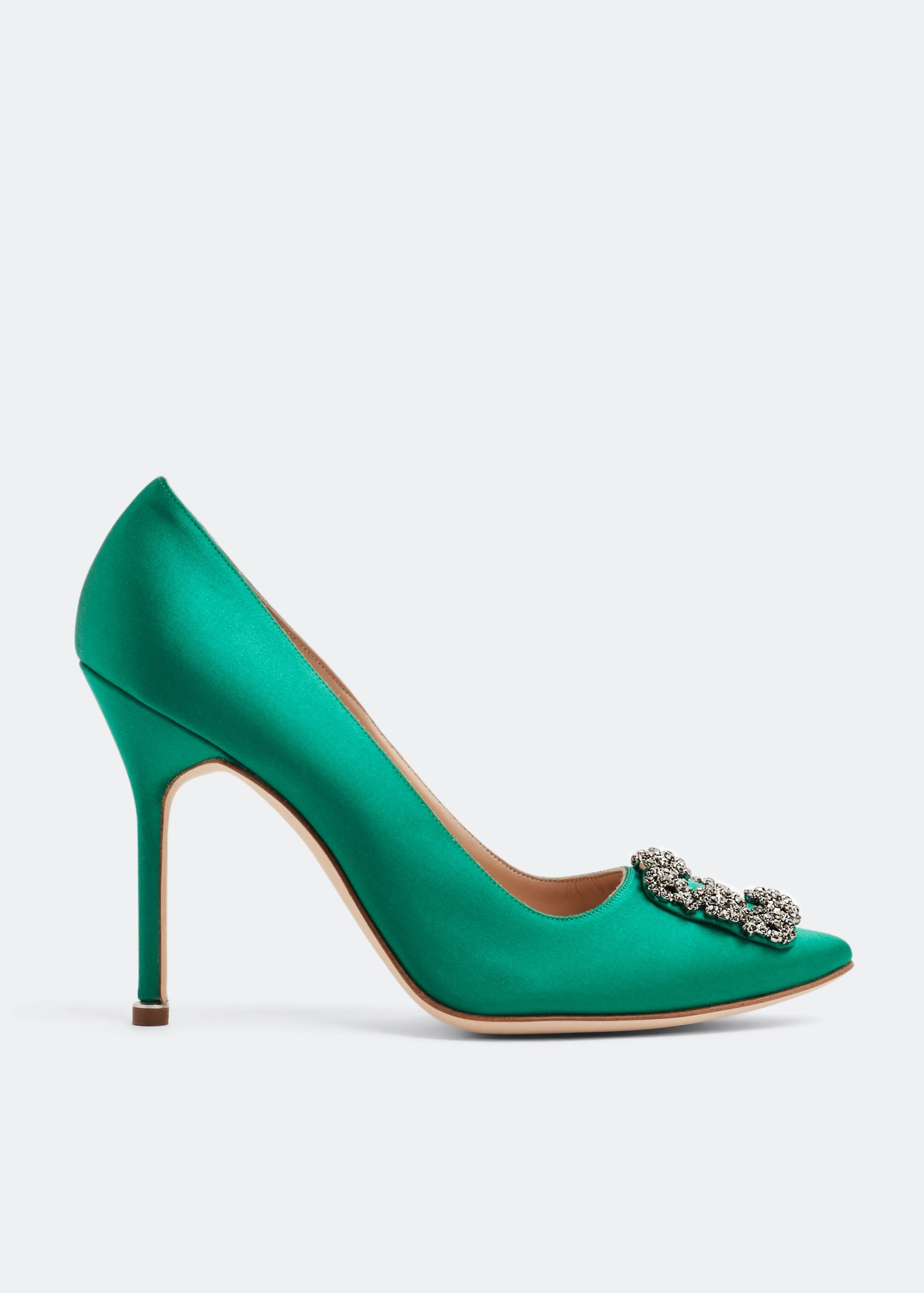 

Hangisi satin pumps, Green