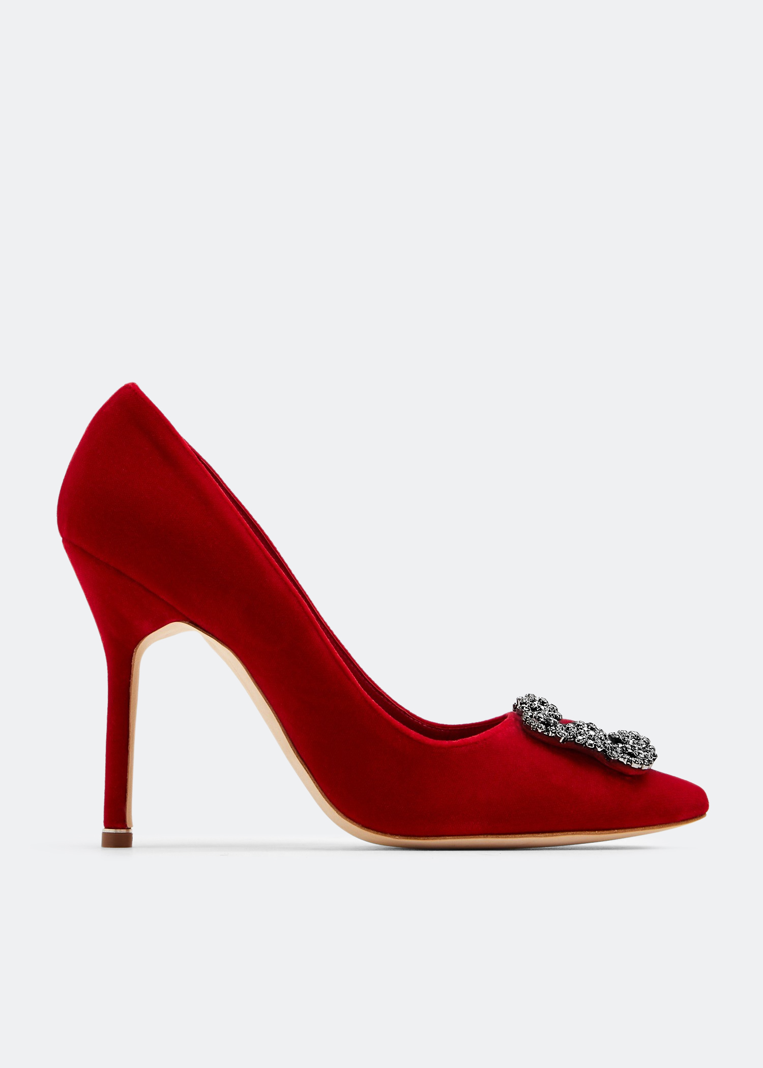 

Hangisi velvet pumps, Red