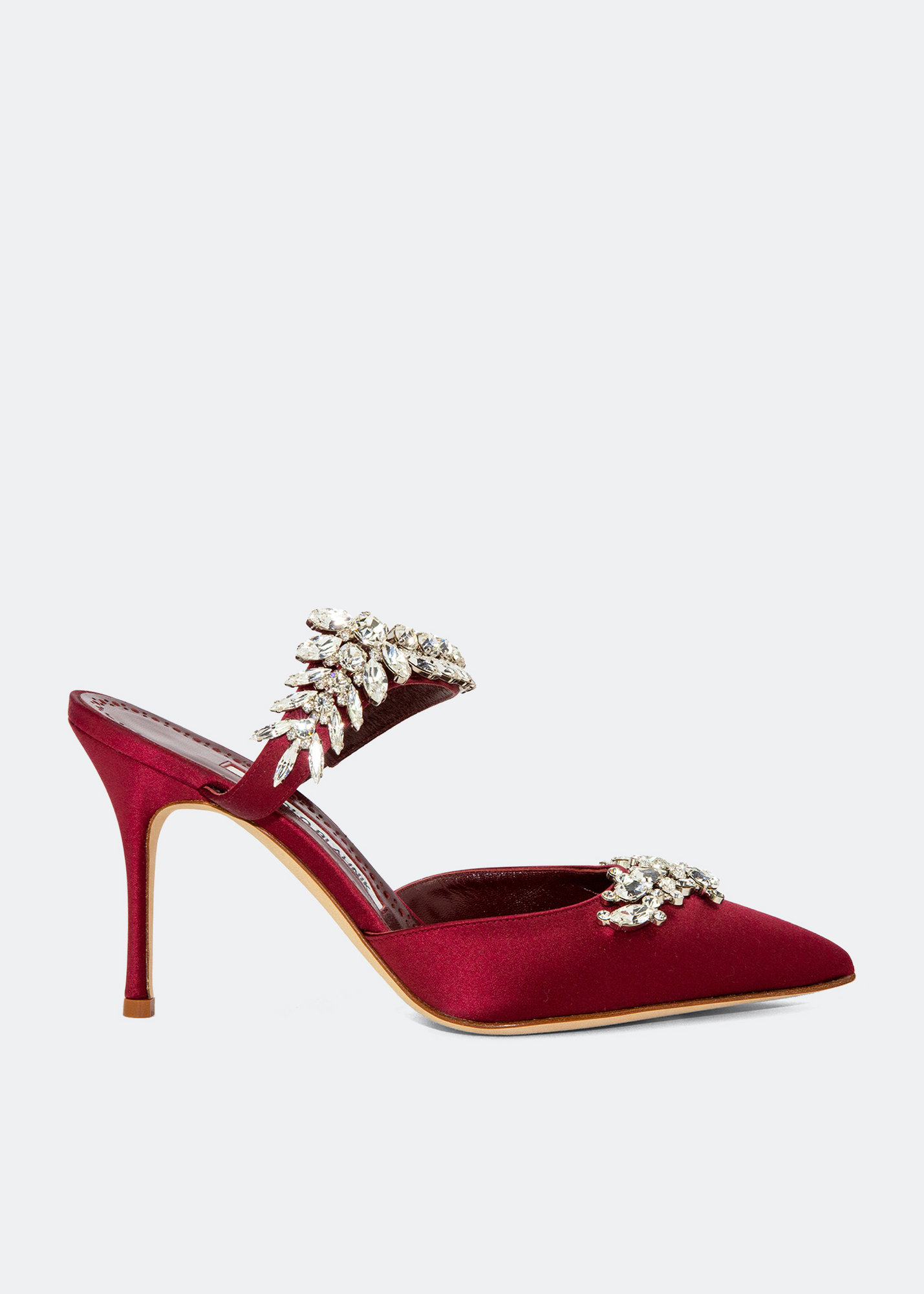 

Lurum satin mules, Burgundy