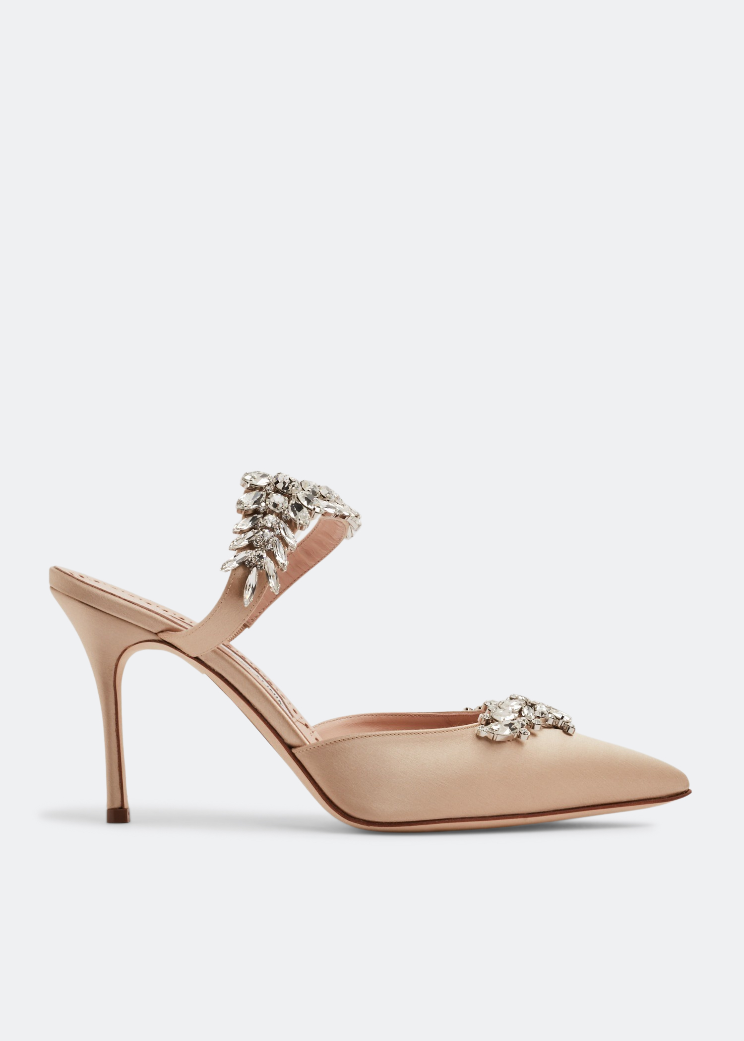 

Lurum satin mules, Beige