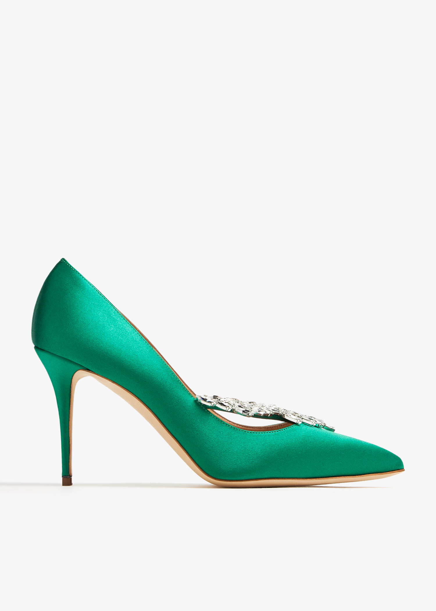 

Nadira satin pumps, Green