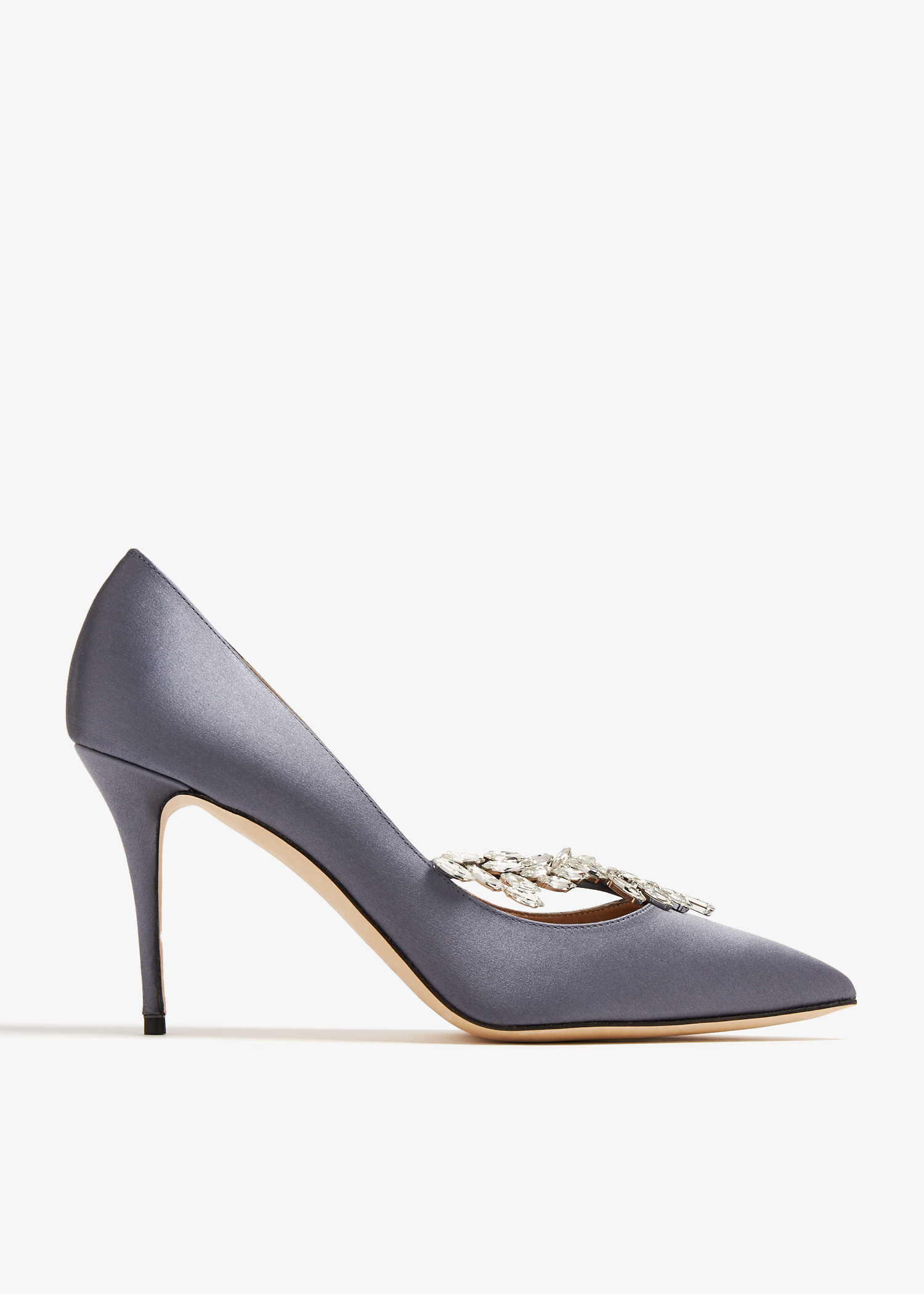 

Nadira satin pumps, Grey