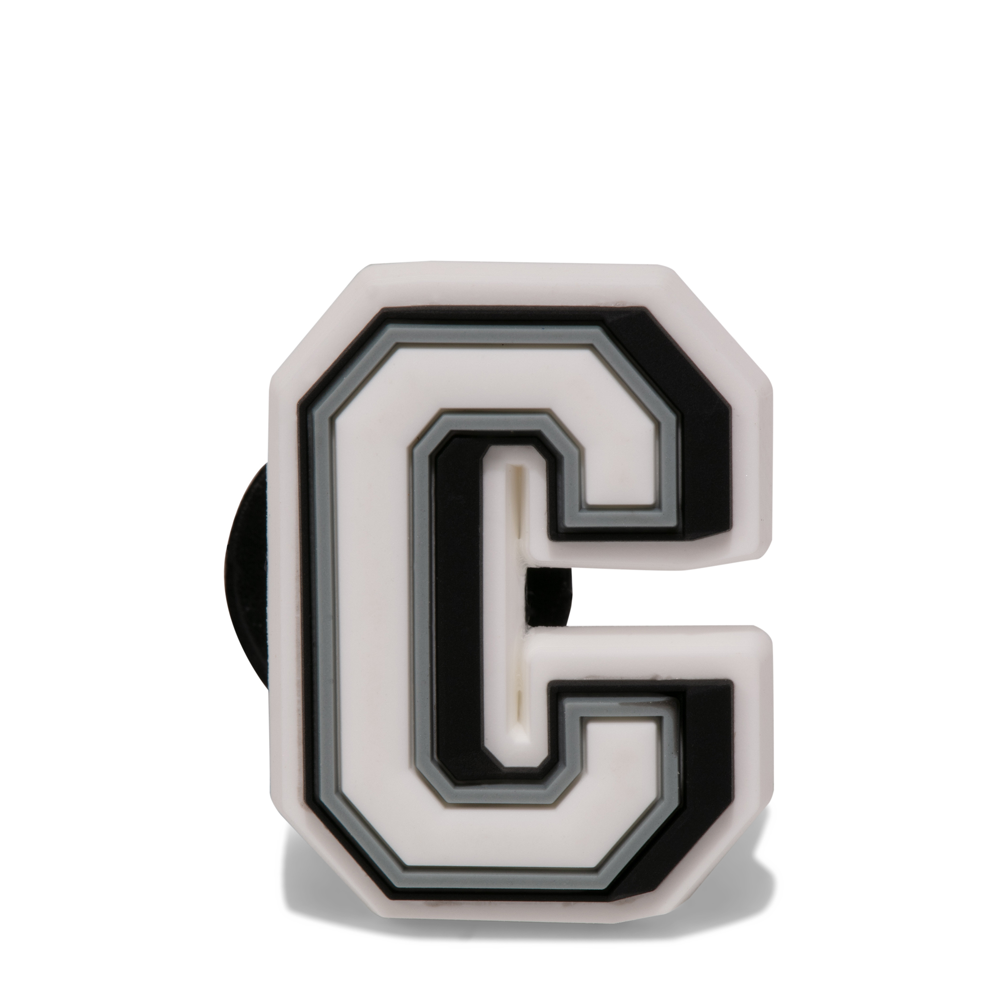 

Letter C Jibbitz pin, White