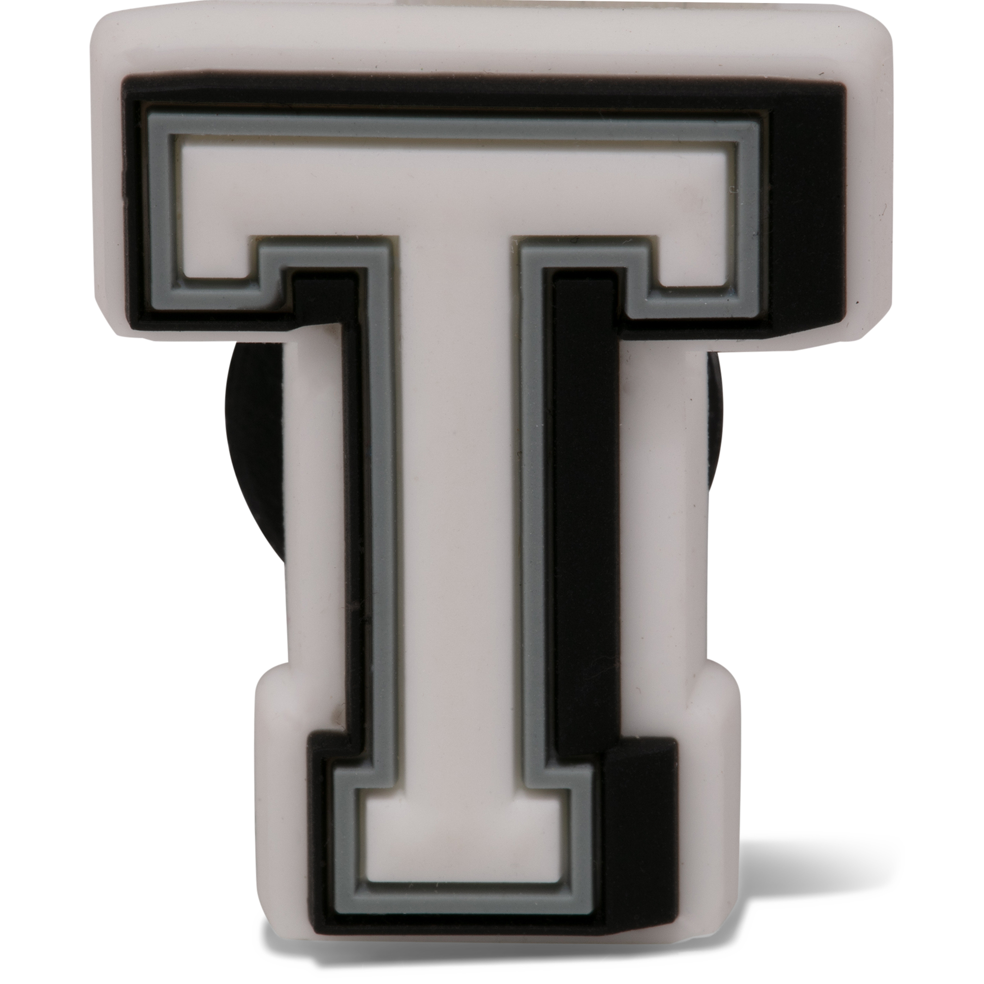 

Letter T Jibbitz pin, White