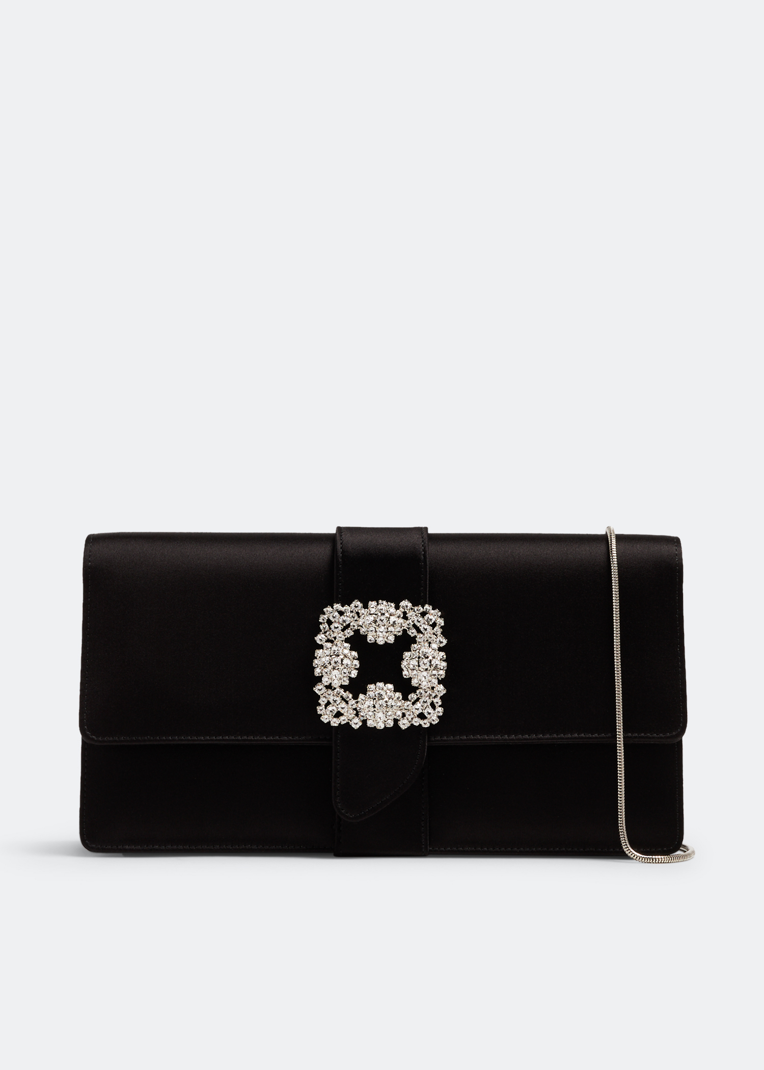 

Capri satin clutch, Black