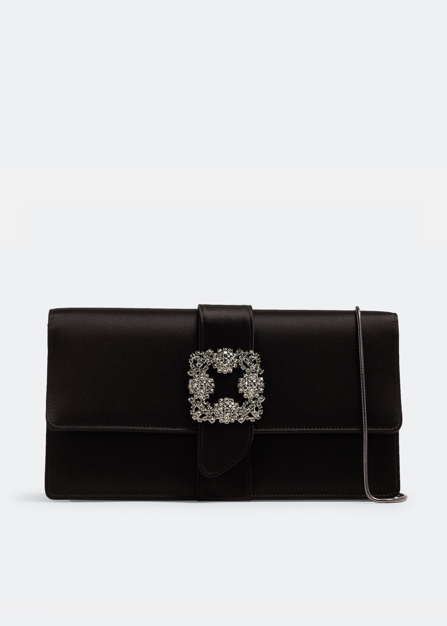 

Capri satin clutch, Black