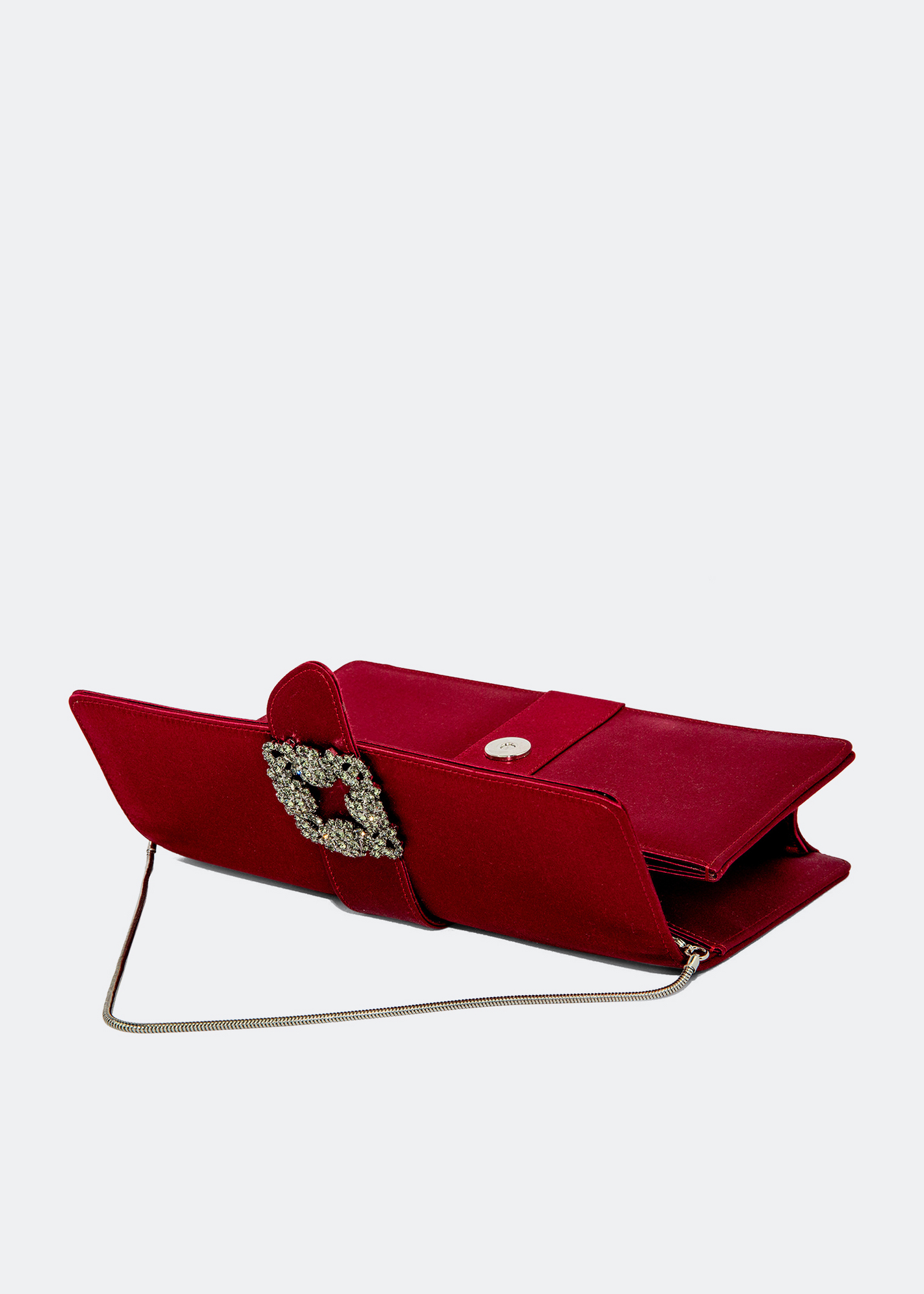 

Capri satin clutch, Burgundy