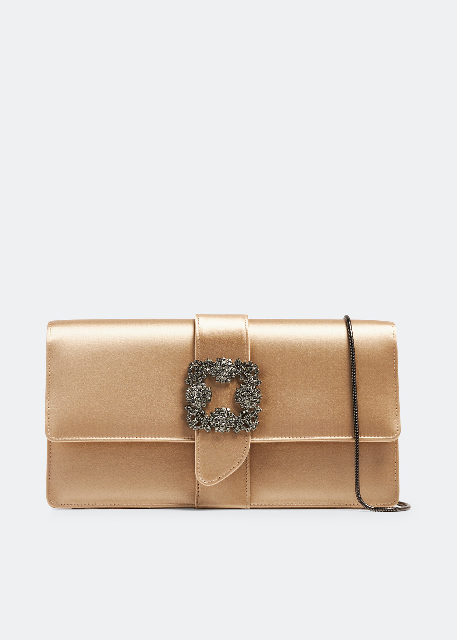 

Capri satin clutch, Beige