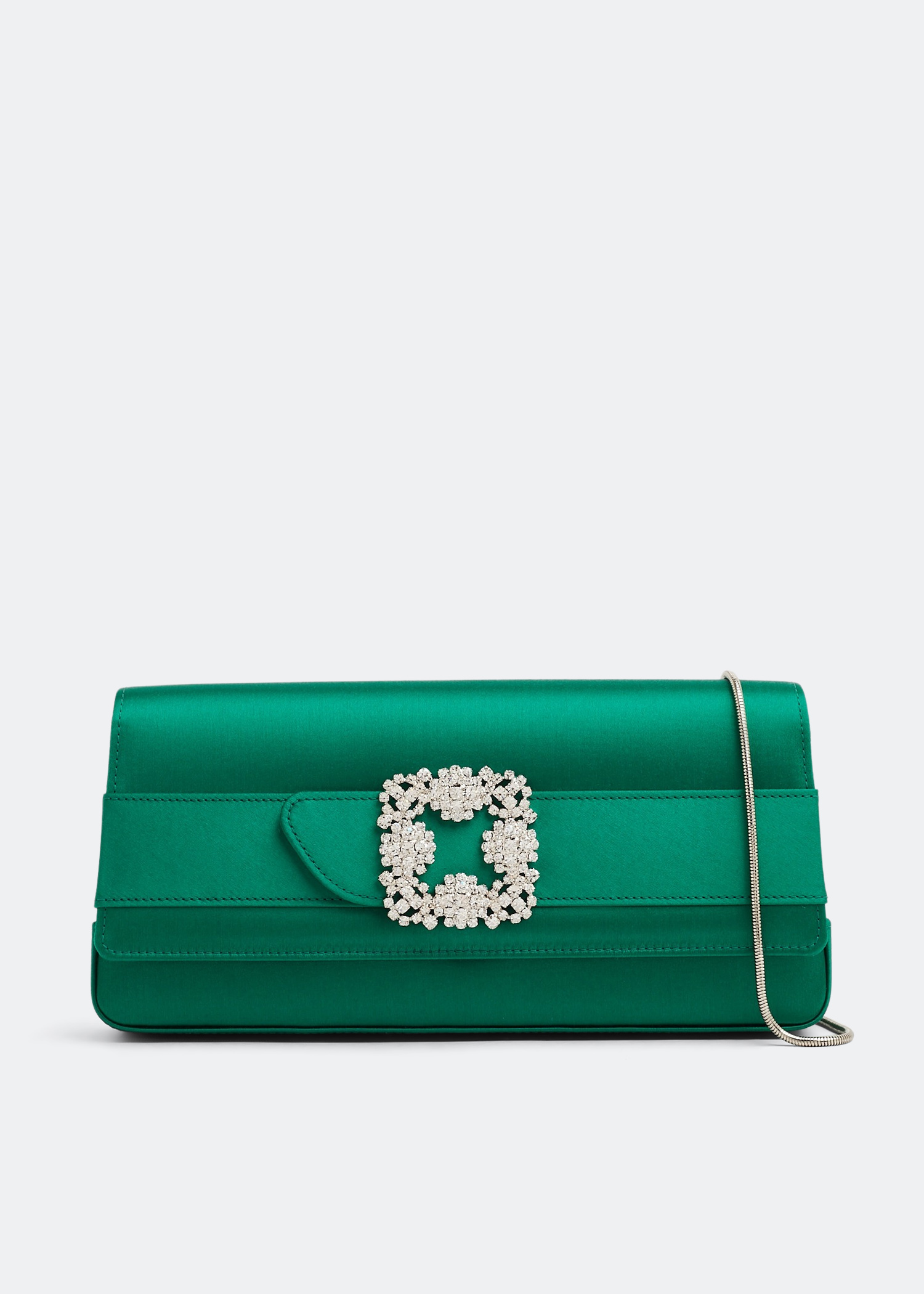 

Gothisi satin clutch, Green