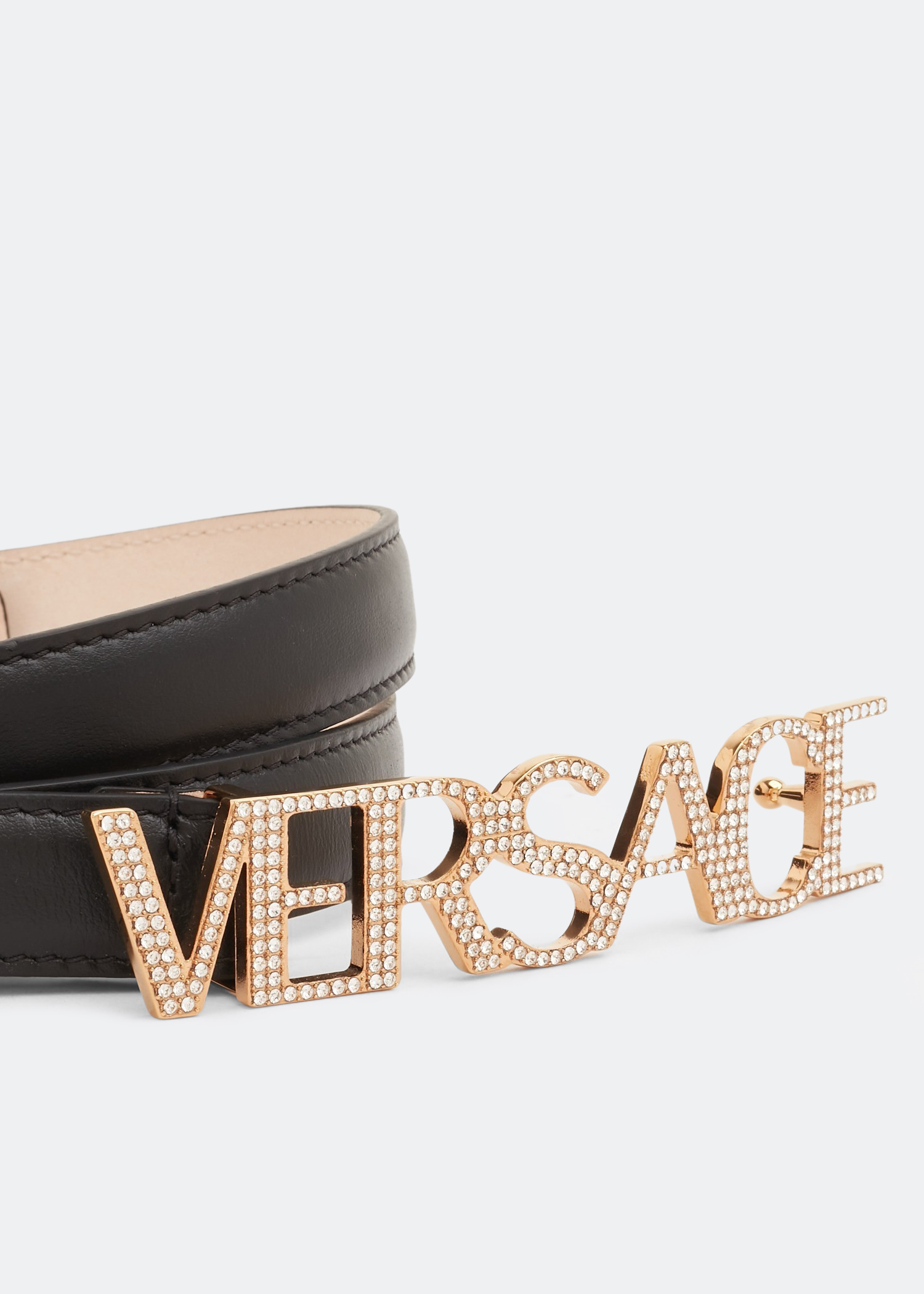

Logo crystal belt, Black