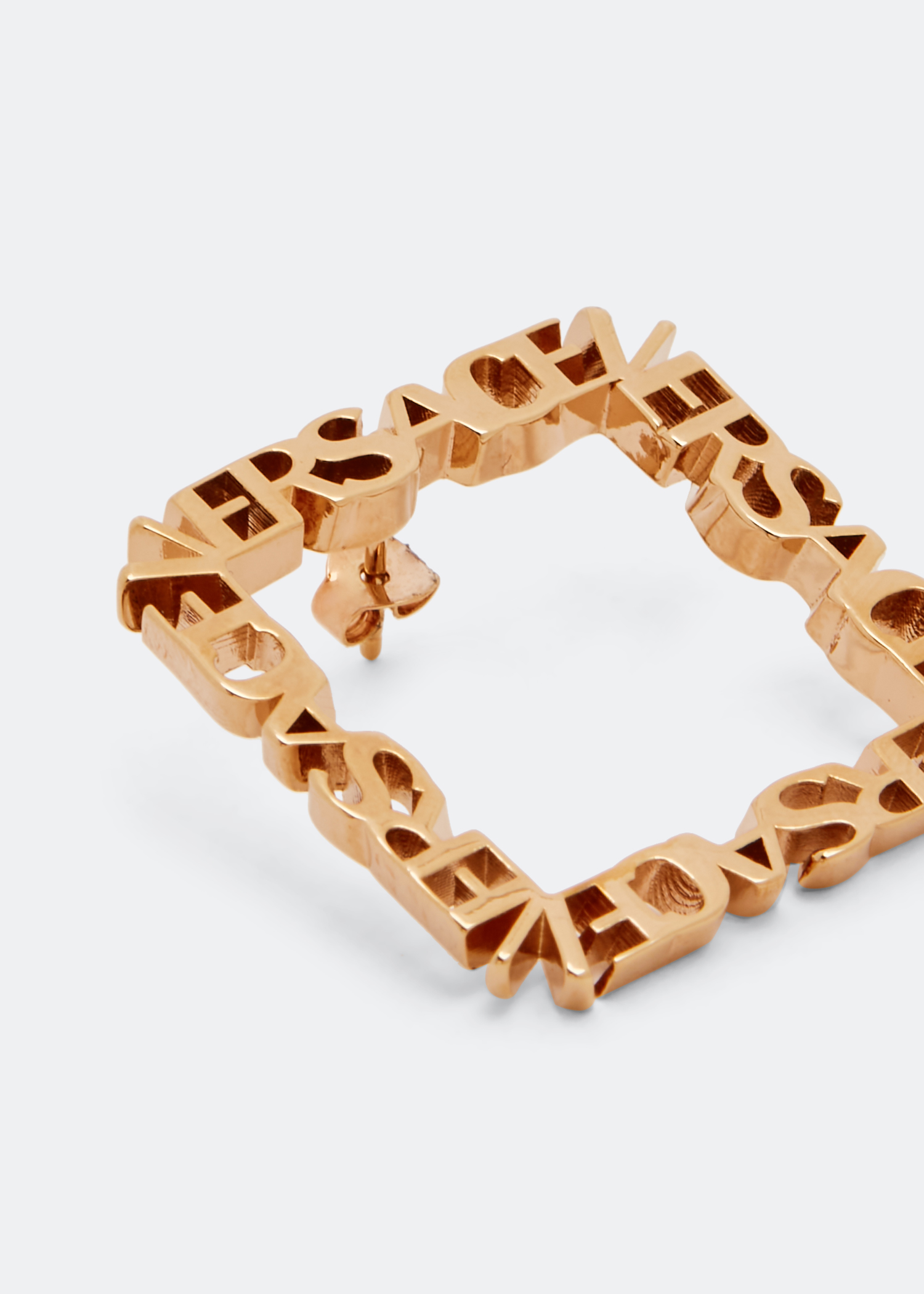 

Logo square earrings, Gold