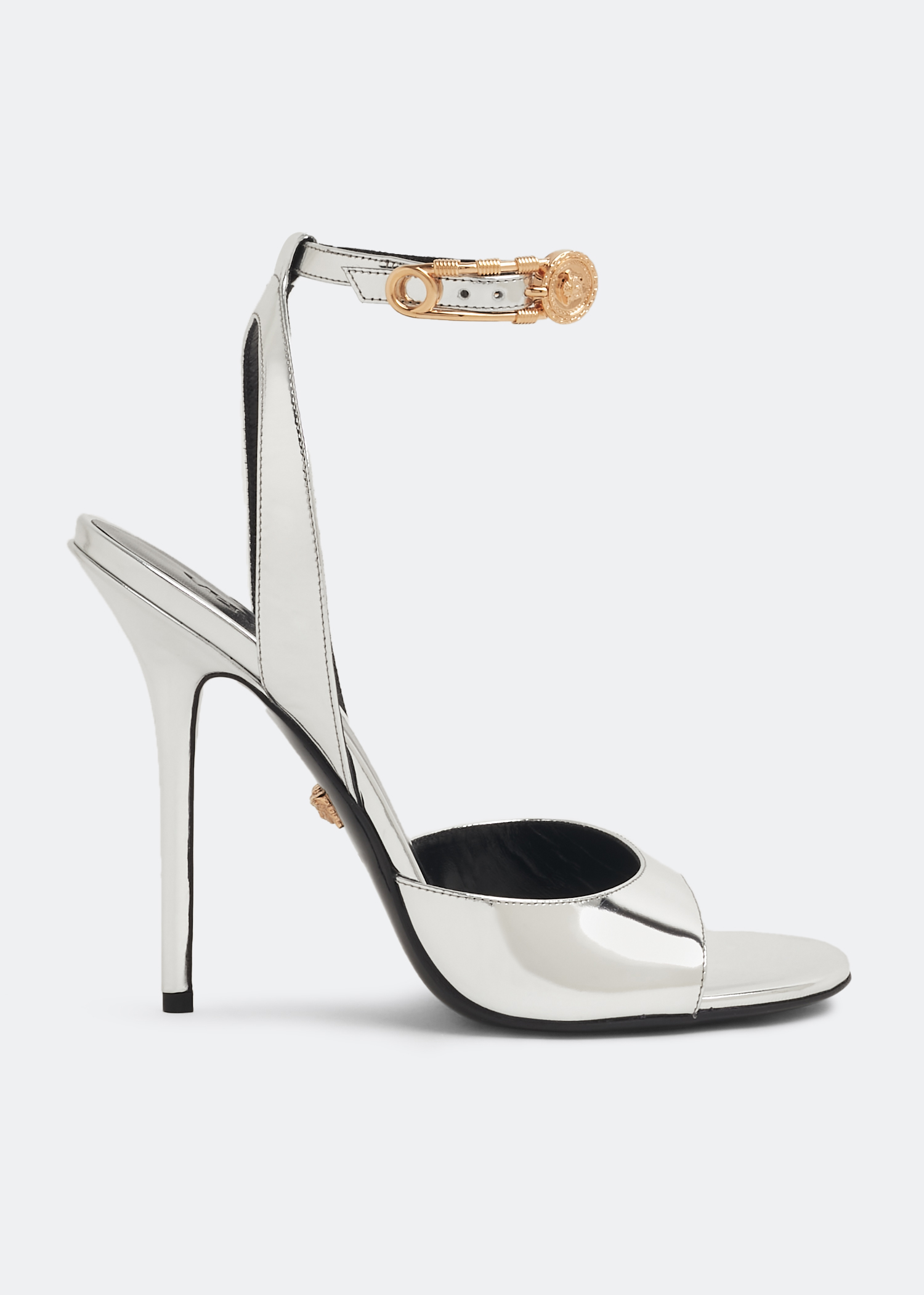 

Safety pin sandals, Silver