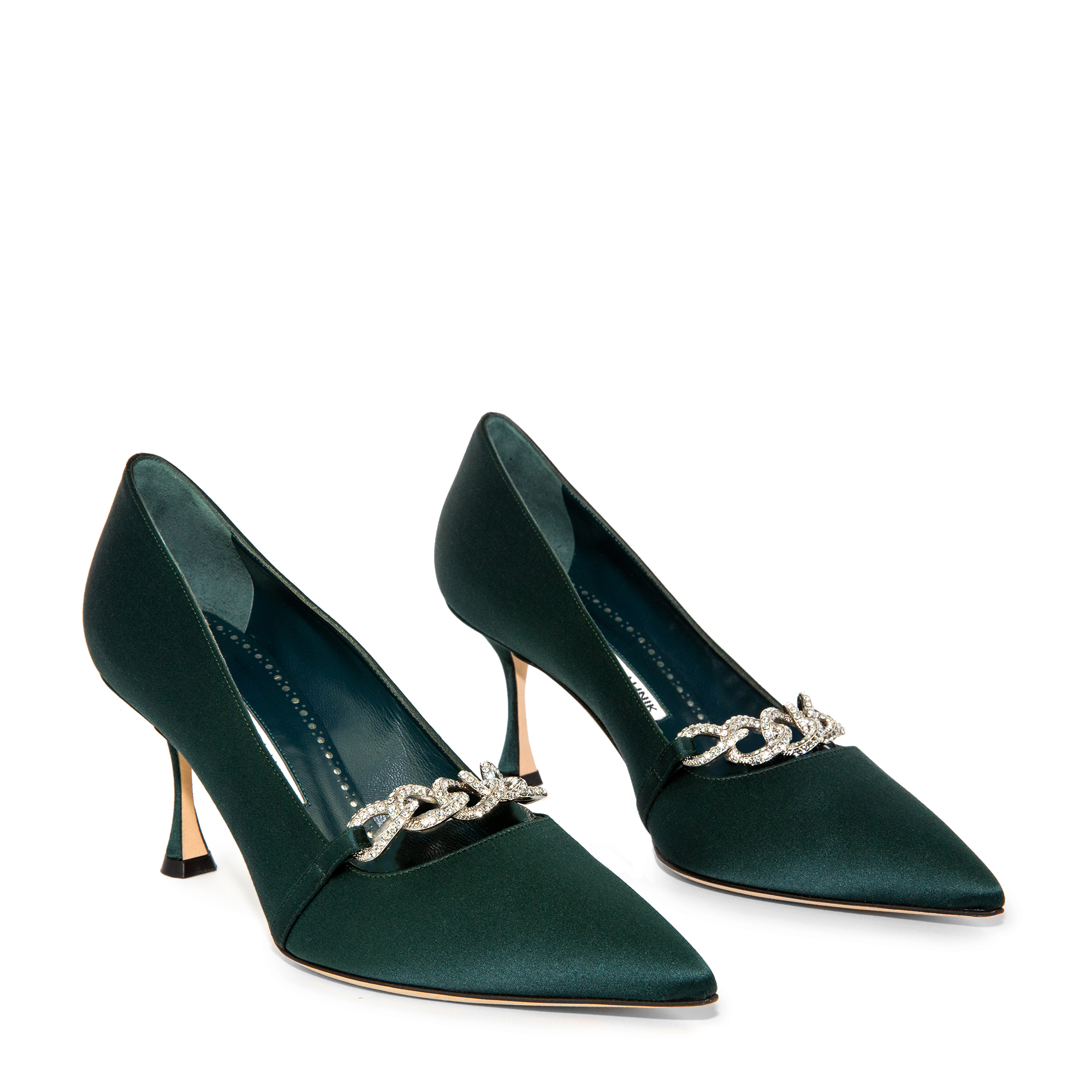 

Delisonacry satin pumps, Green