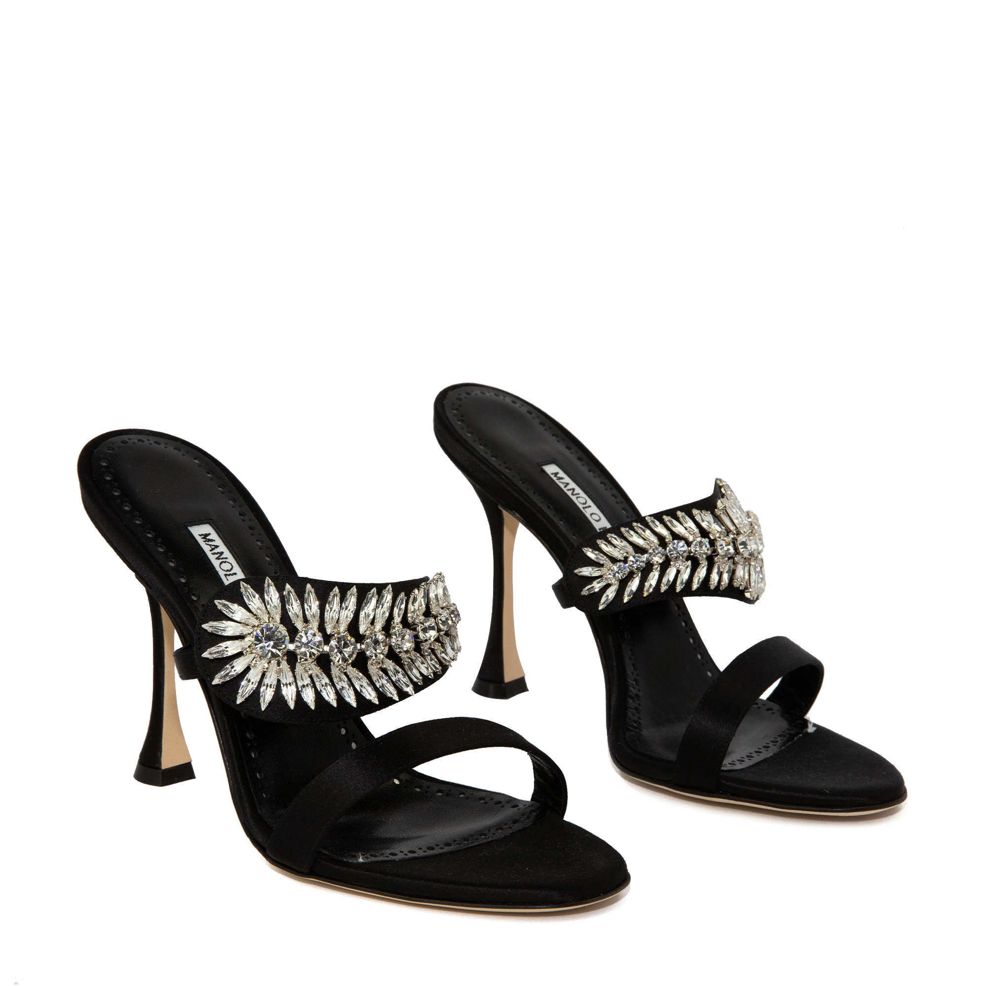 

Skysan satin sandals, Black