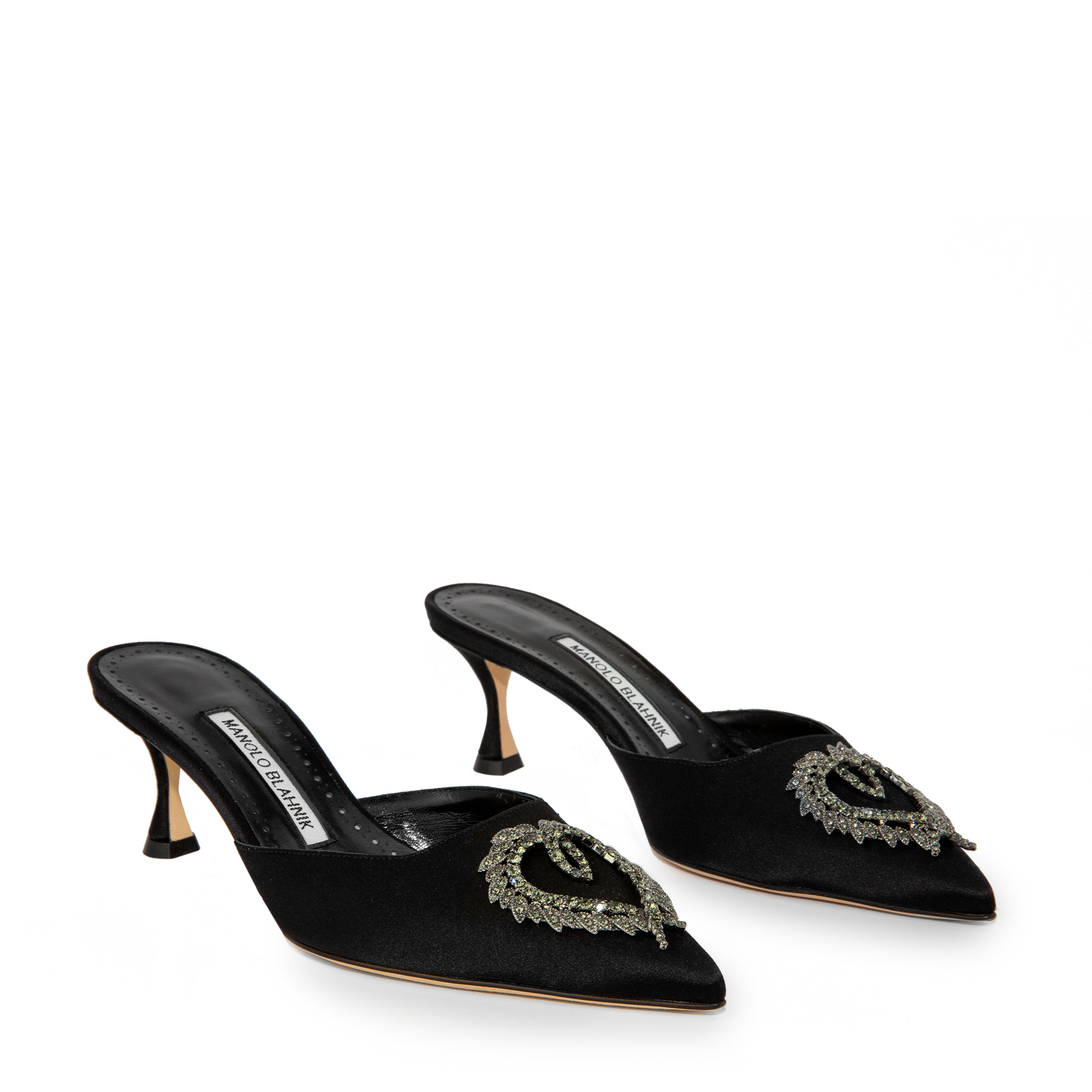 

Dream satin mules, Black