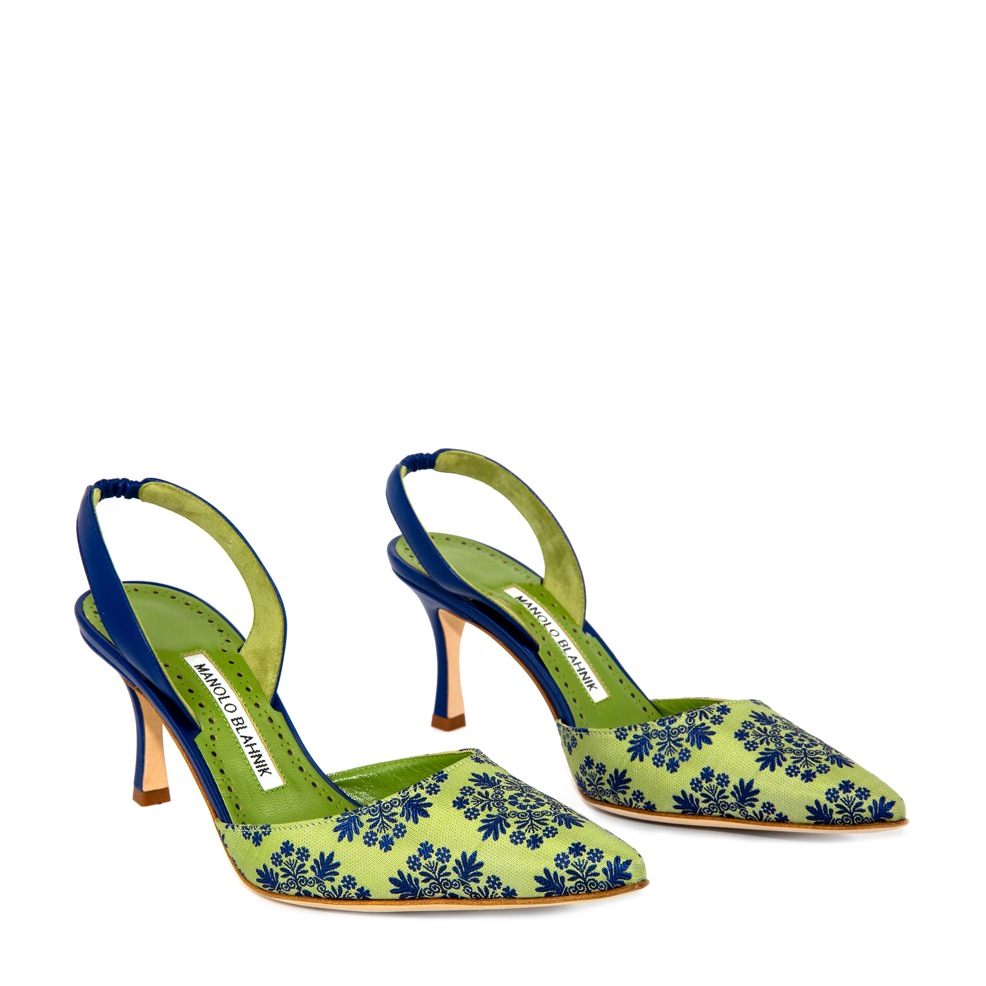 

Carolyne brocade slingback pumps, Green